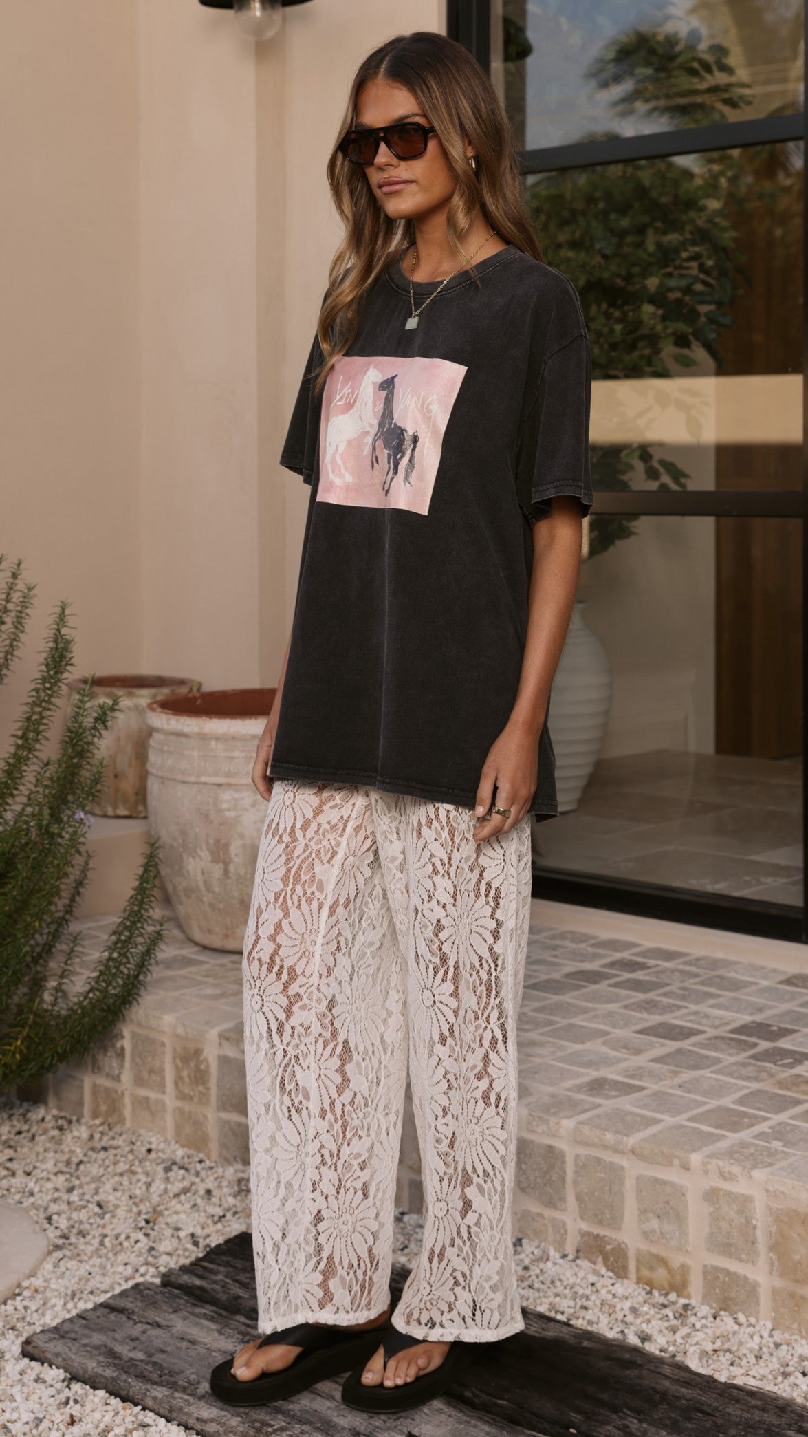Avery Oversized Tee - Washed Black - Billy J