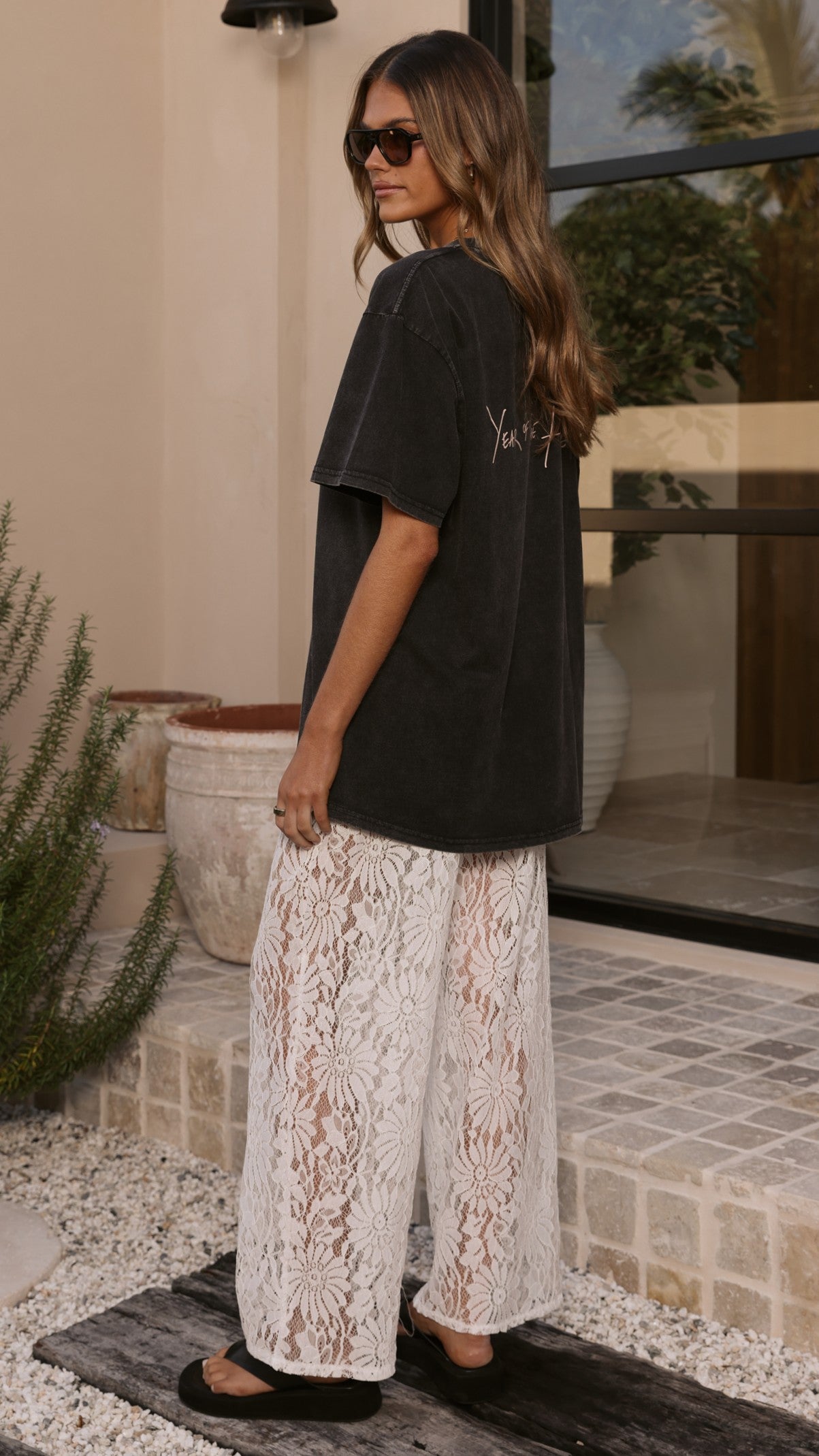 Avery Oversized Tee - Washed Black - Billy J