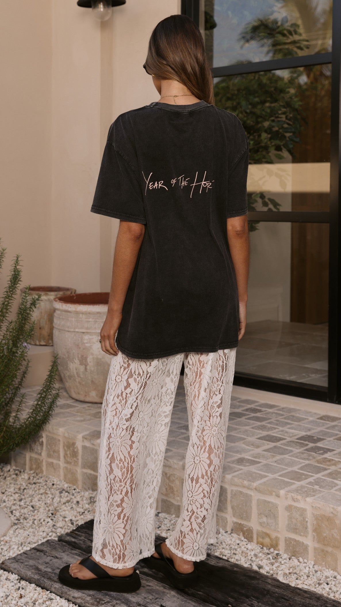 Avery Oversized Tee - Washed Black - Billy J