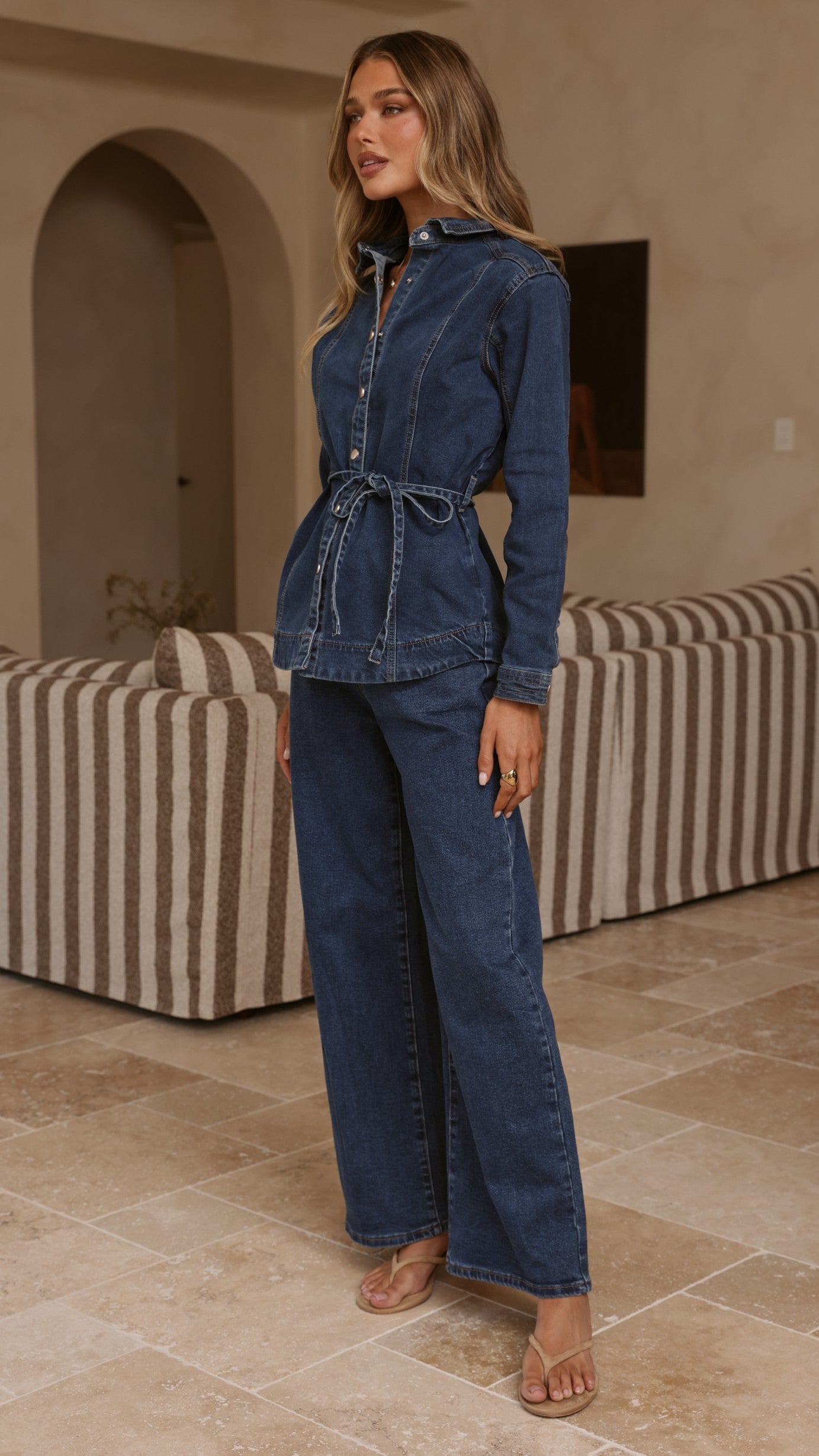 Selene Denim Jacket - Dark Denim - Billy J