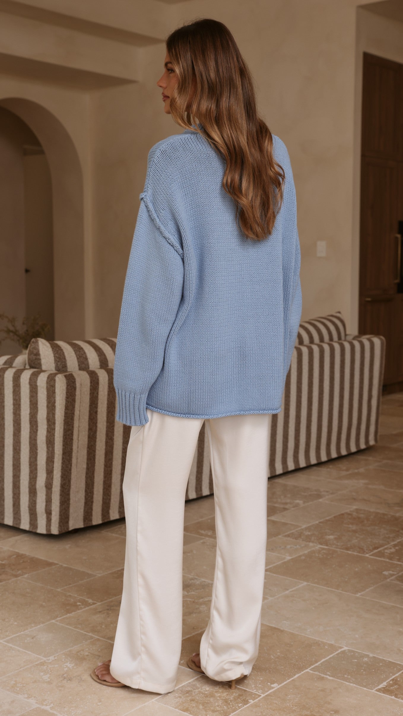 Hayden Knit Jumper - Blue - Billy J