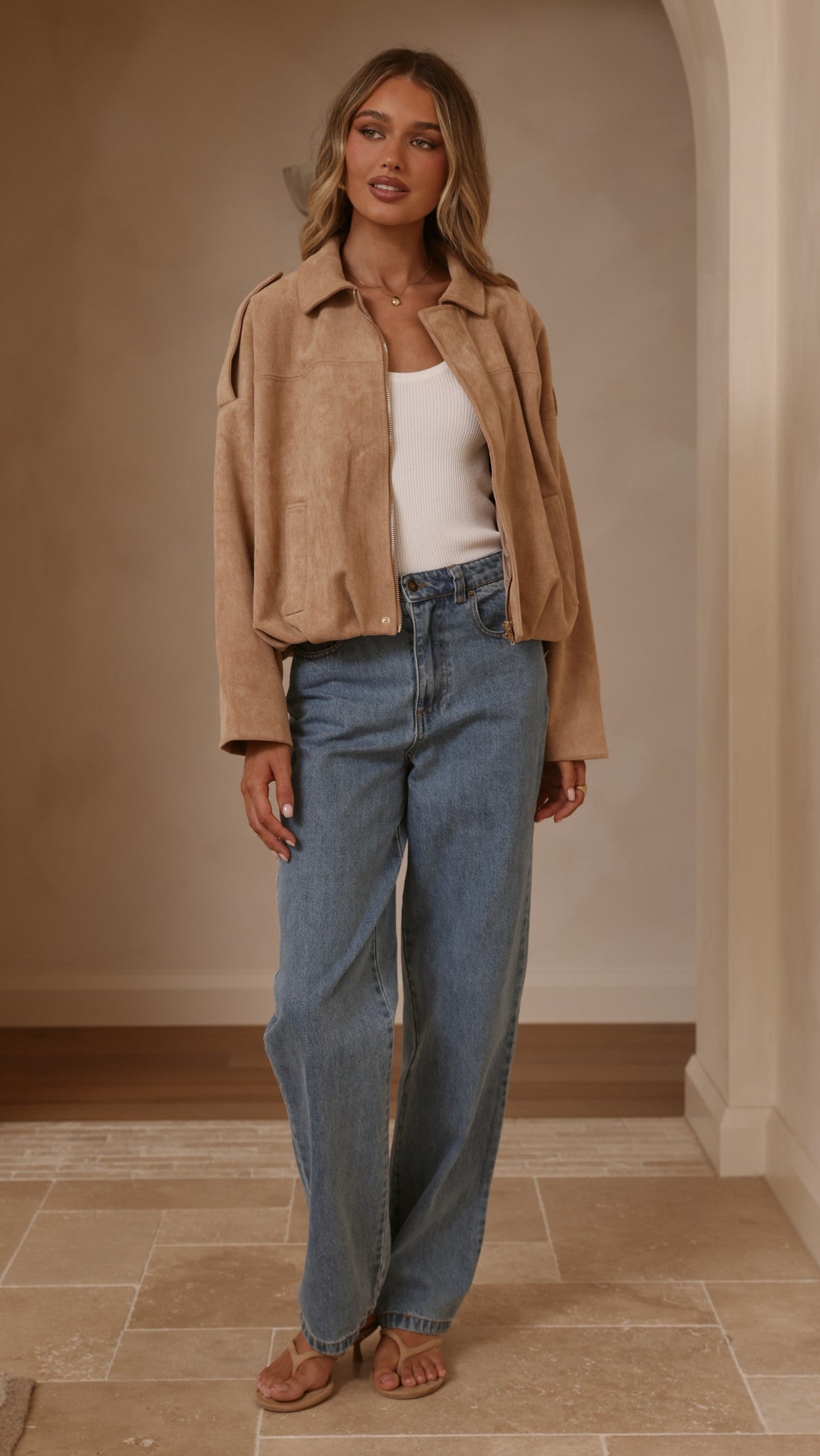 Leela Bomber Jacket - Camel - Billy J