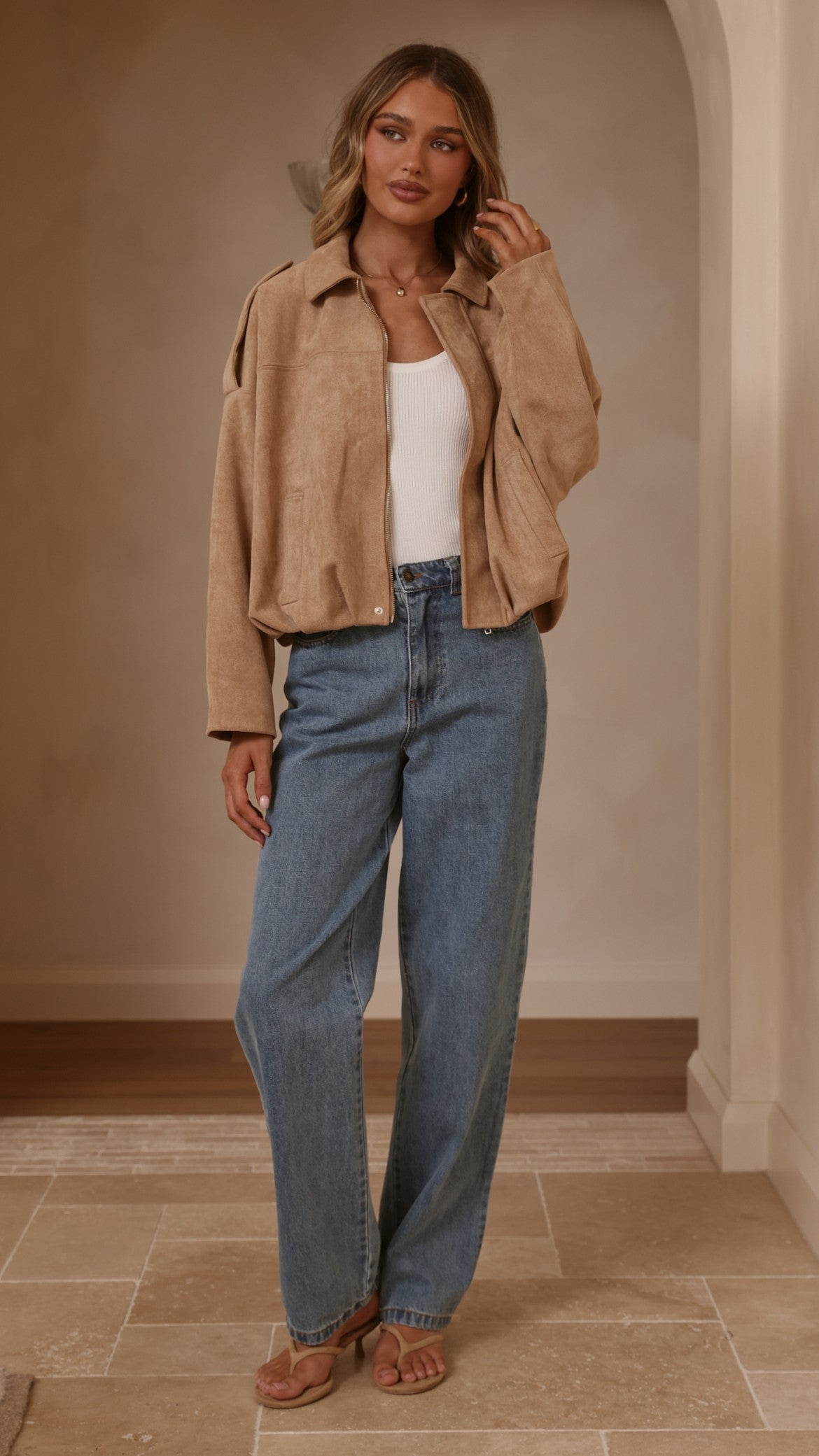 Leela Bomber Jacket - Camel - Billy J