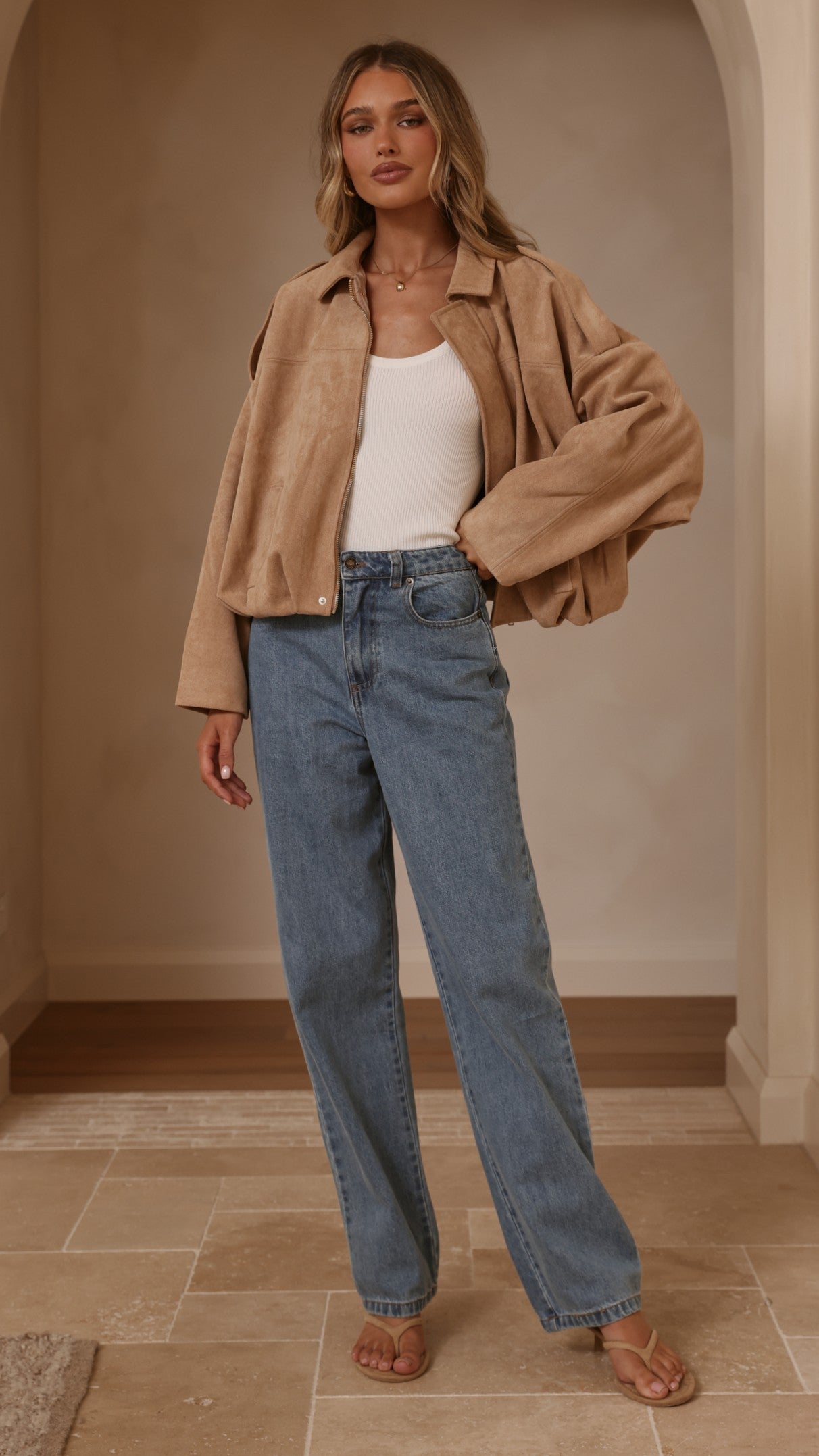 Leela Bomber Jacket - Camel - Billy J