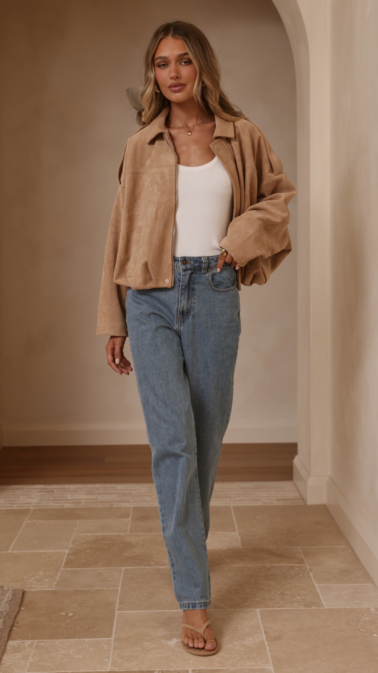 Leela Bomber Jacket - Camel - Billy J