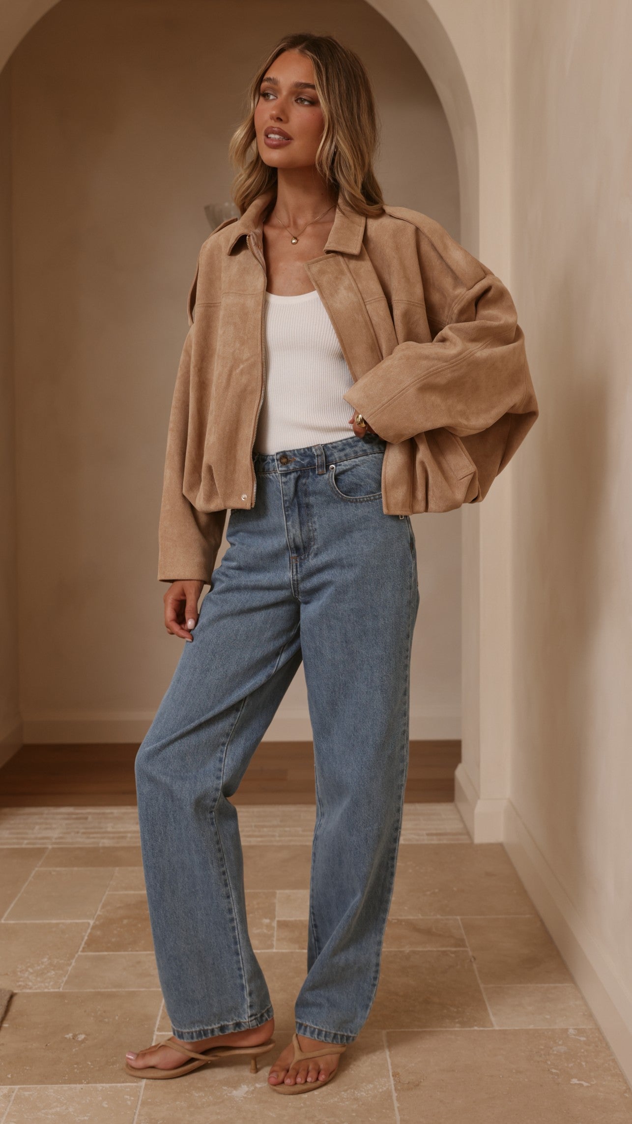 Leela Bomber Jacket - Camel - Billy J