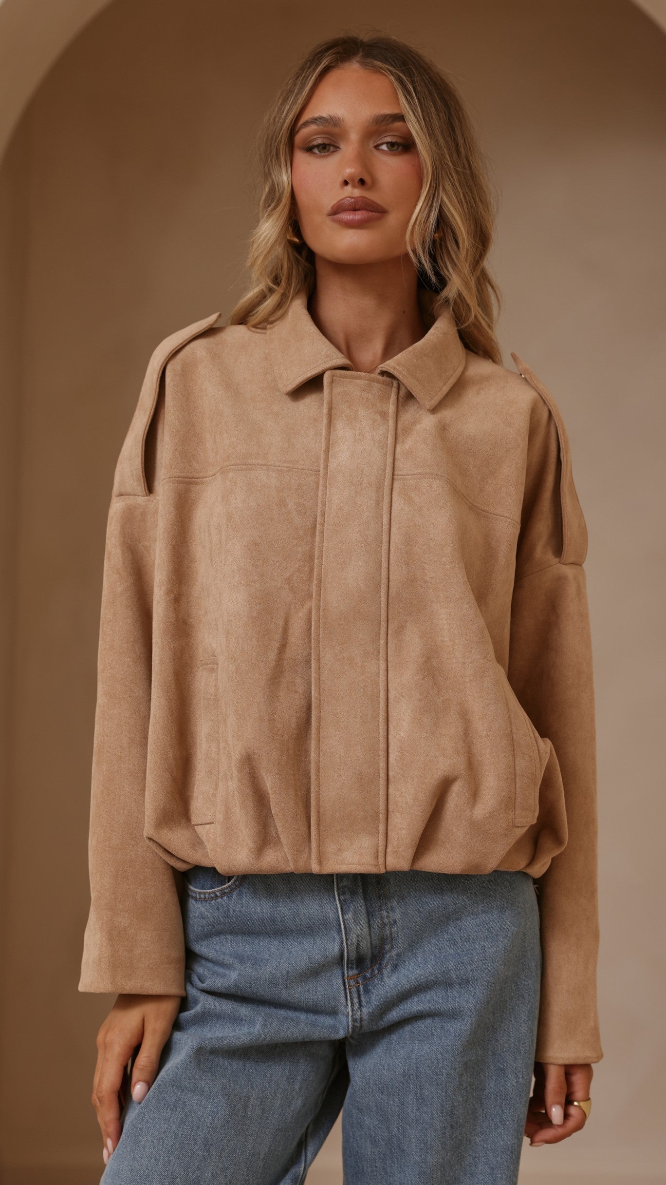 Leela Bomber Jacket - Camel - Billy J