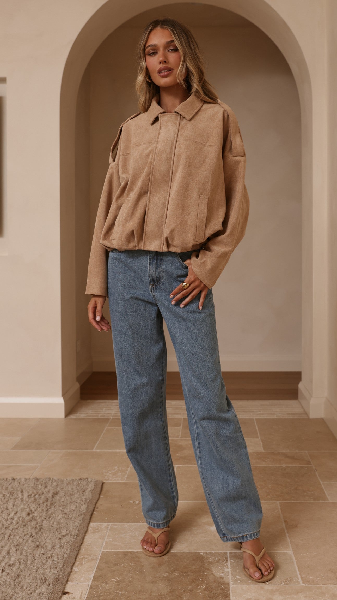 Leela Bomber Jacket - Camel - Billy J