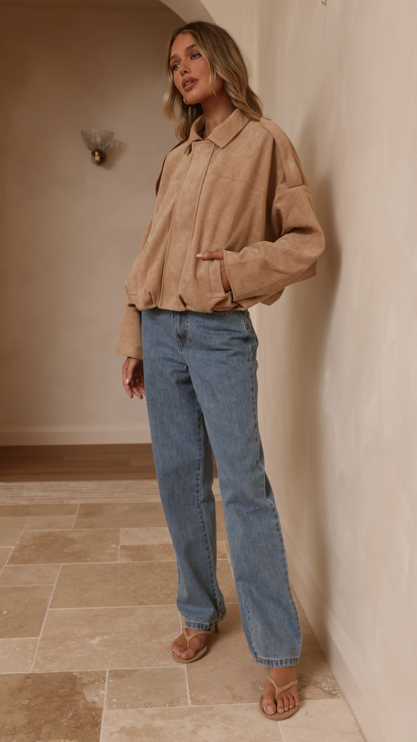 Leela Bomber Jacket - Camel - Billy J