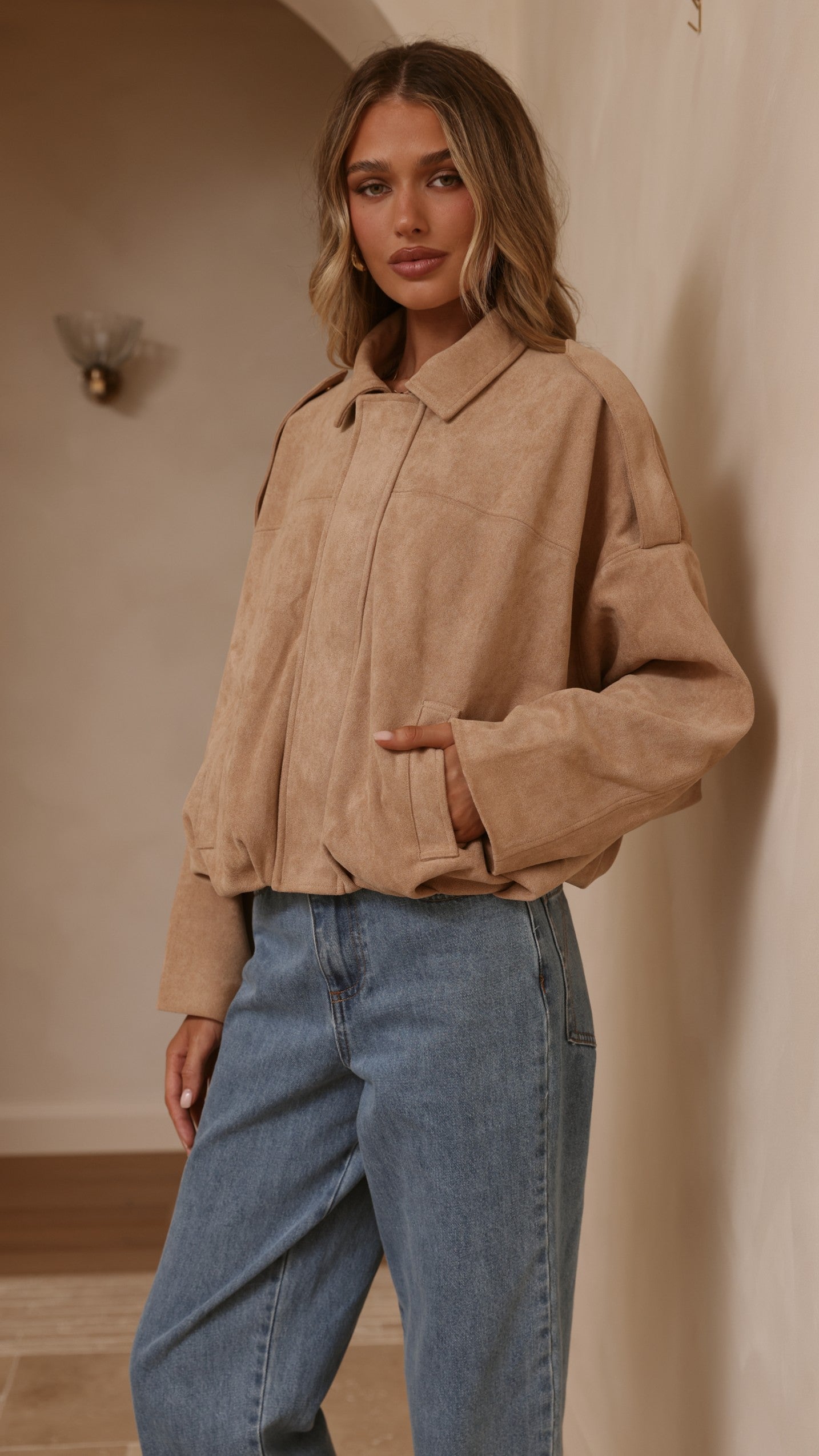 Leela Bomber Jacket - Camel - Billy J