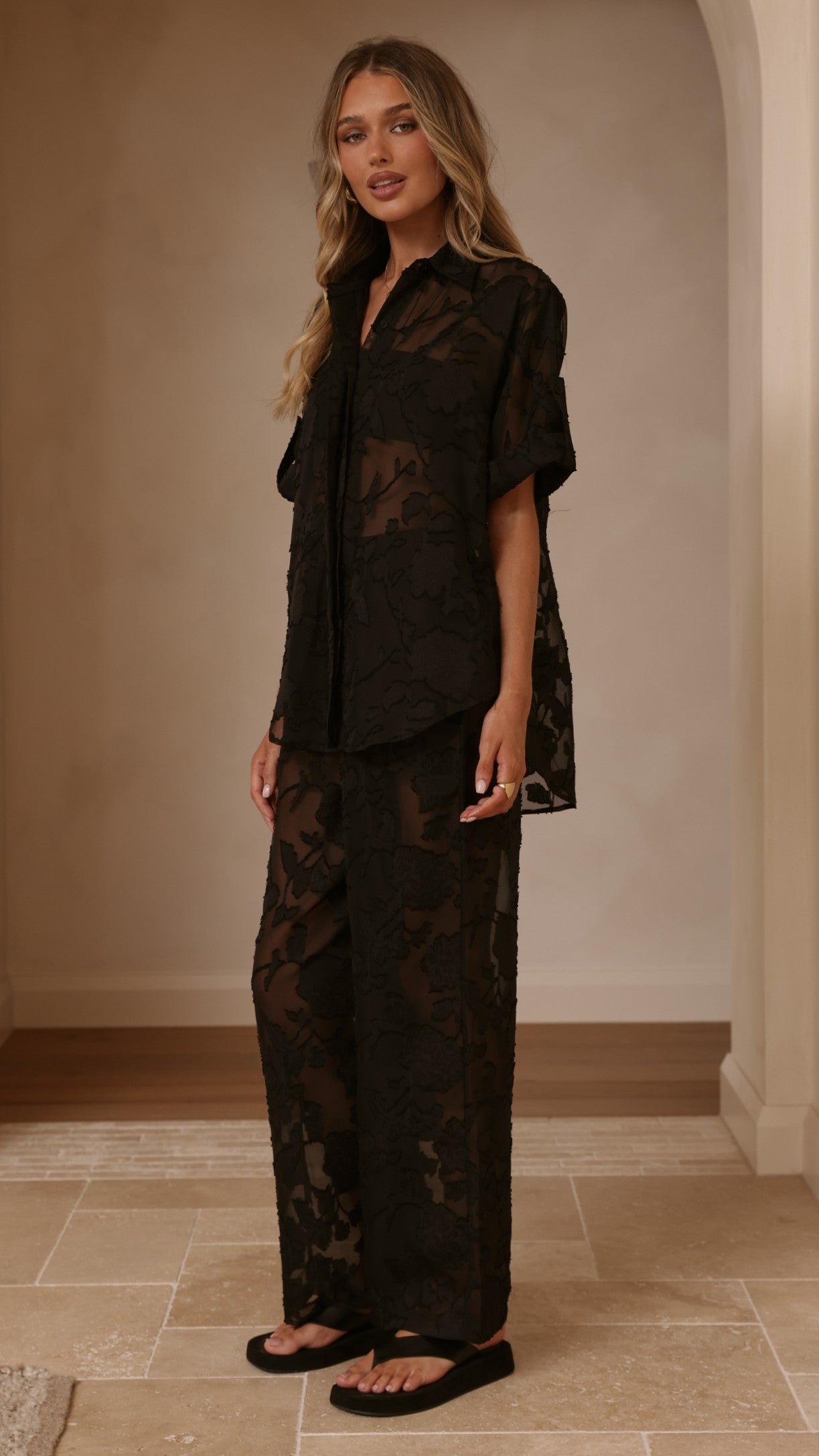 Mollie Lace Pants - Black - Billy J