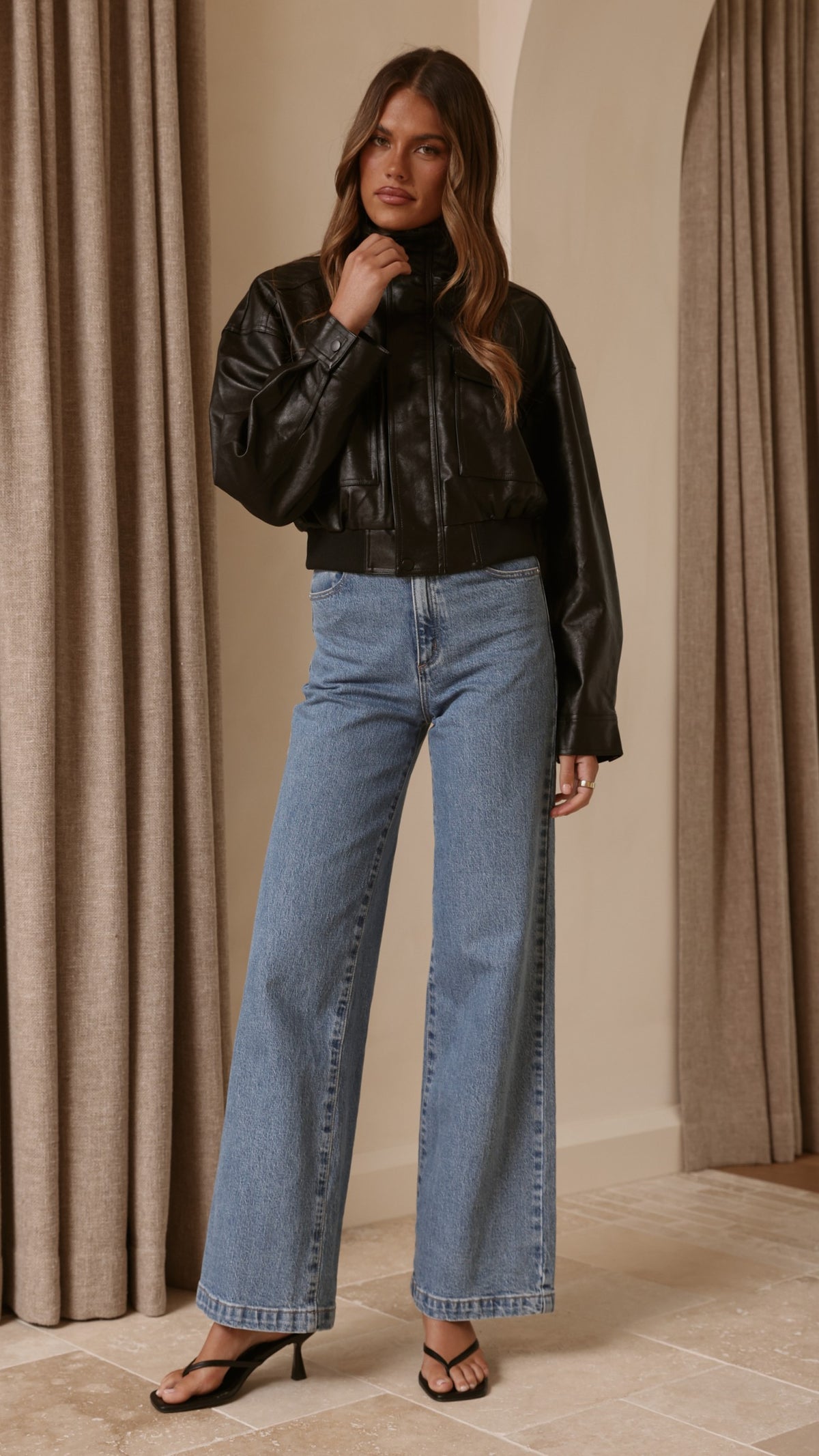 Hugo Funnel Neck Jacket - Black - Billy J
