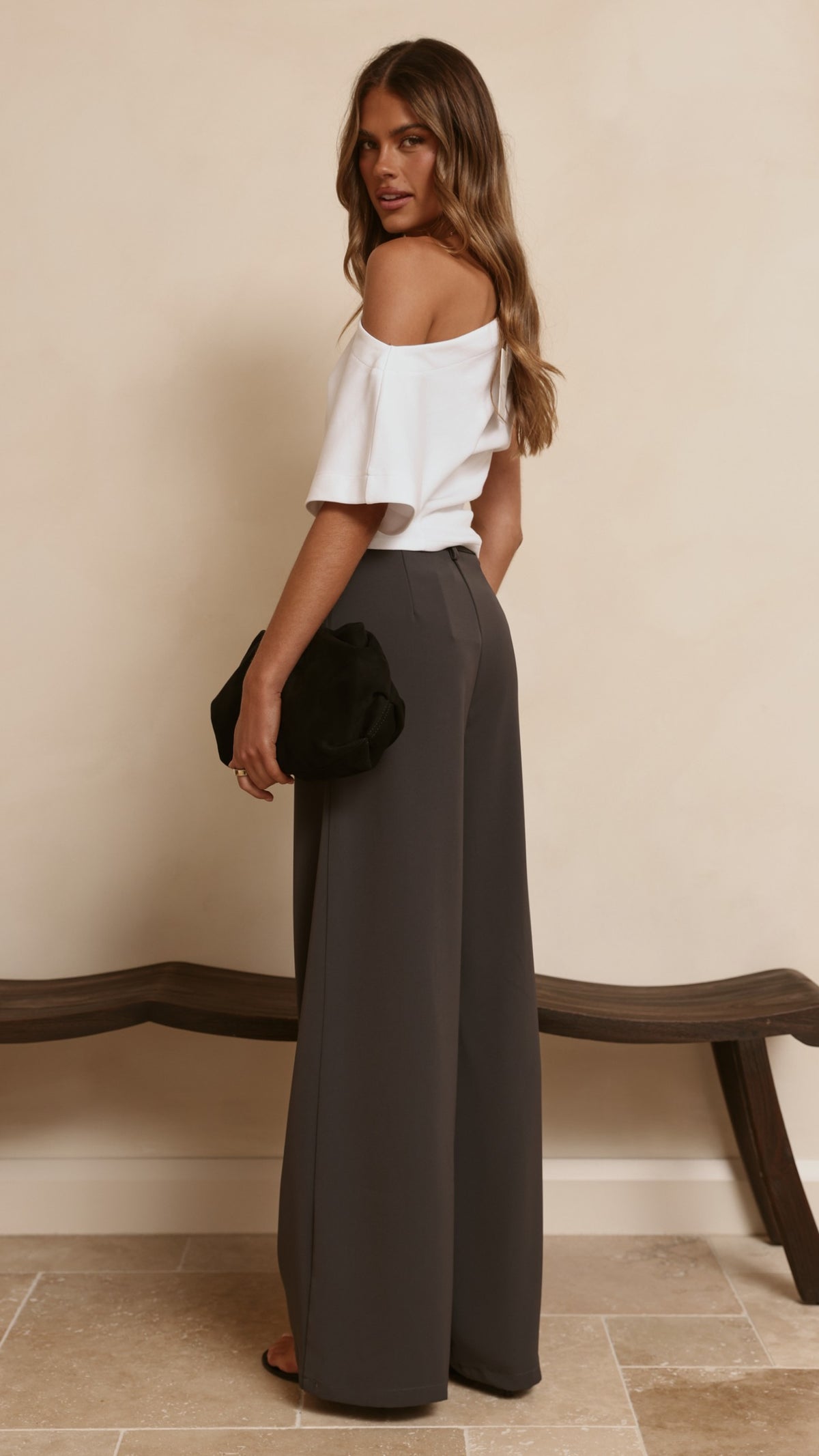 Maeva Tailored Pants - Charcoal - Billy J
