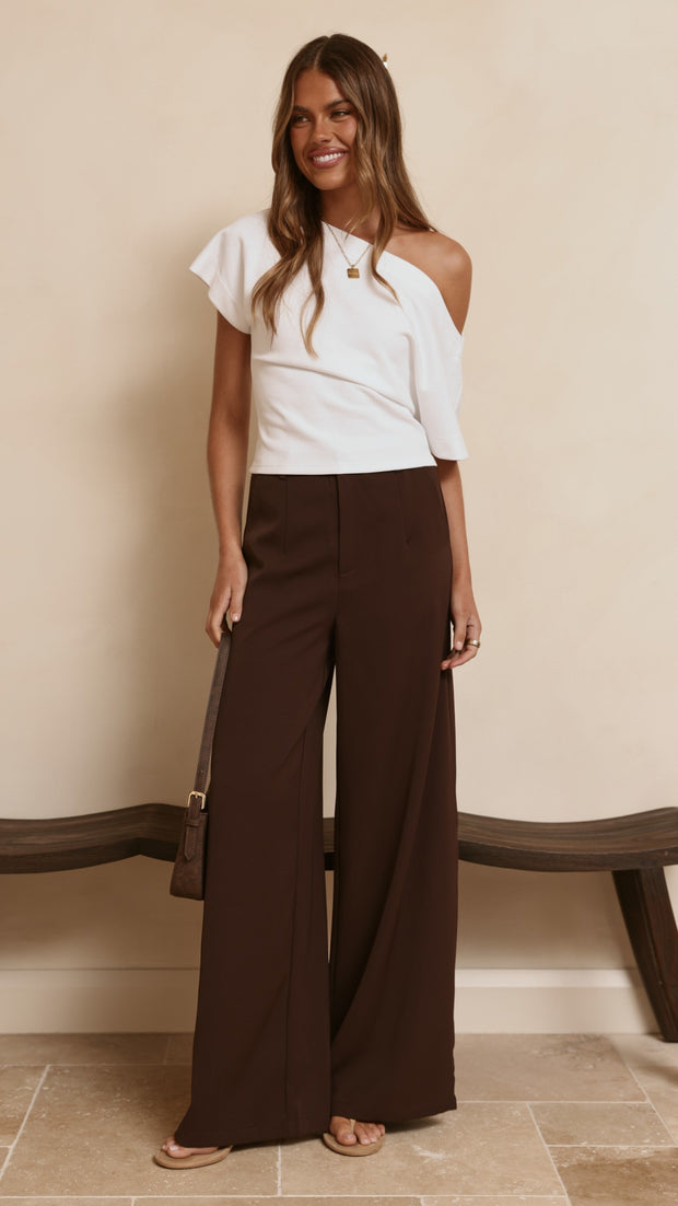 Maeva Tailored Pants - Brown - Billy J