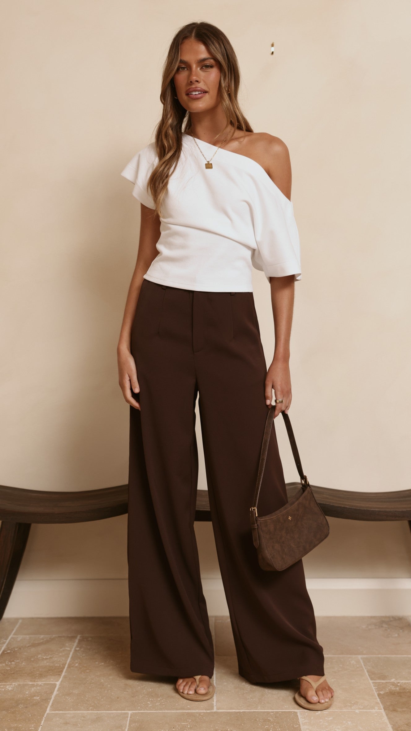 Maeva Tailored Pants - Brown - Billy J