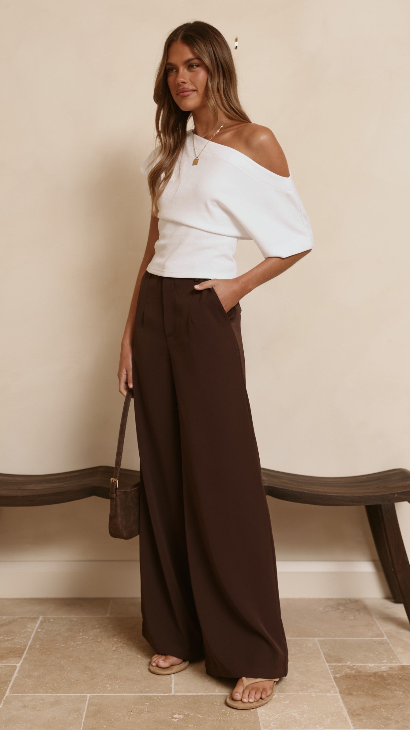 Maeva Tailored Pants - Brown - Billy J