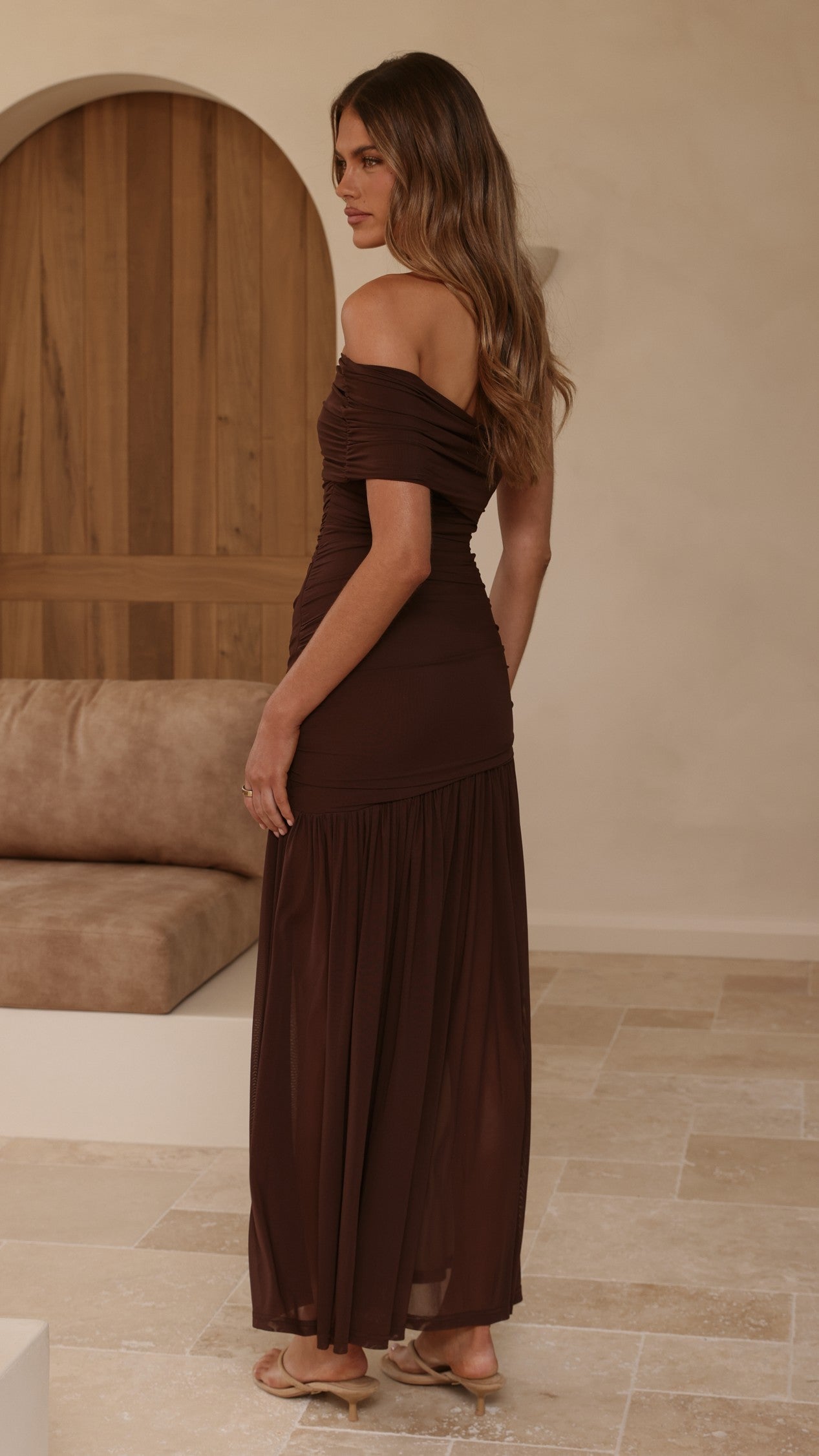Dalia Maxi Dress - Chocolate - Billy J