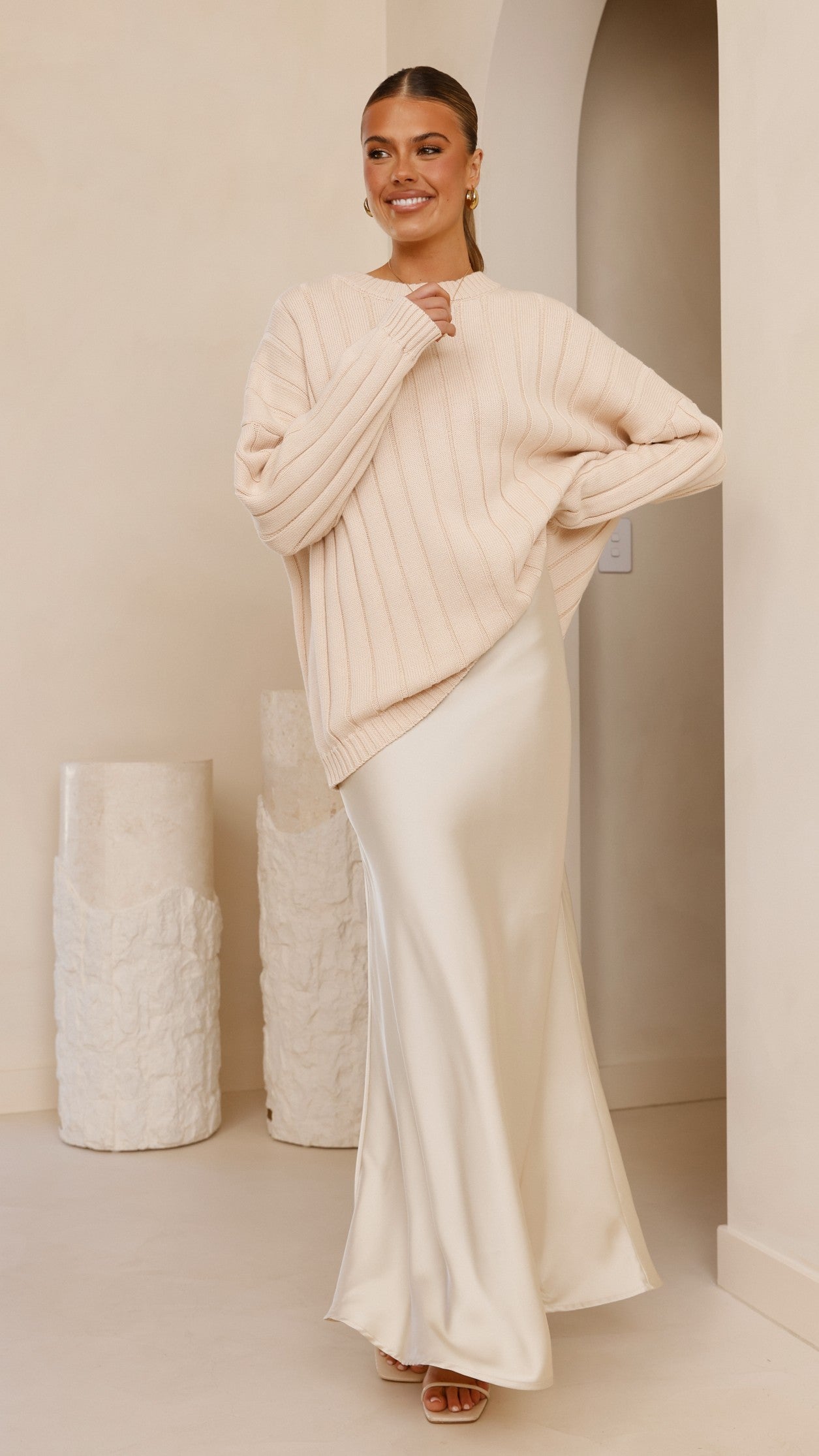 Naiva Oversized Knit - Cream - Billy J