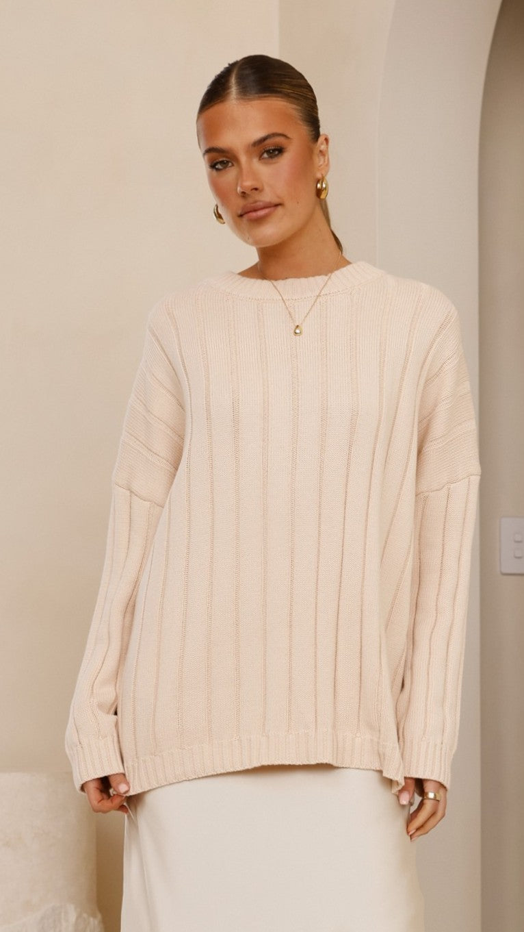 Naiva Oversized Knit - Cream - Billy J