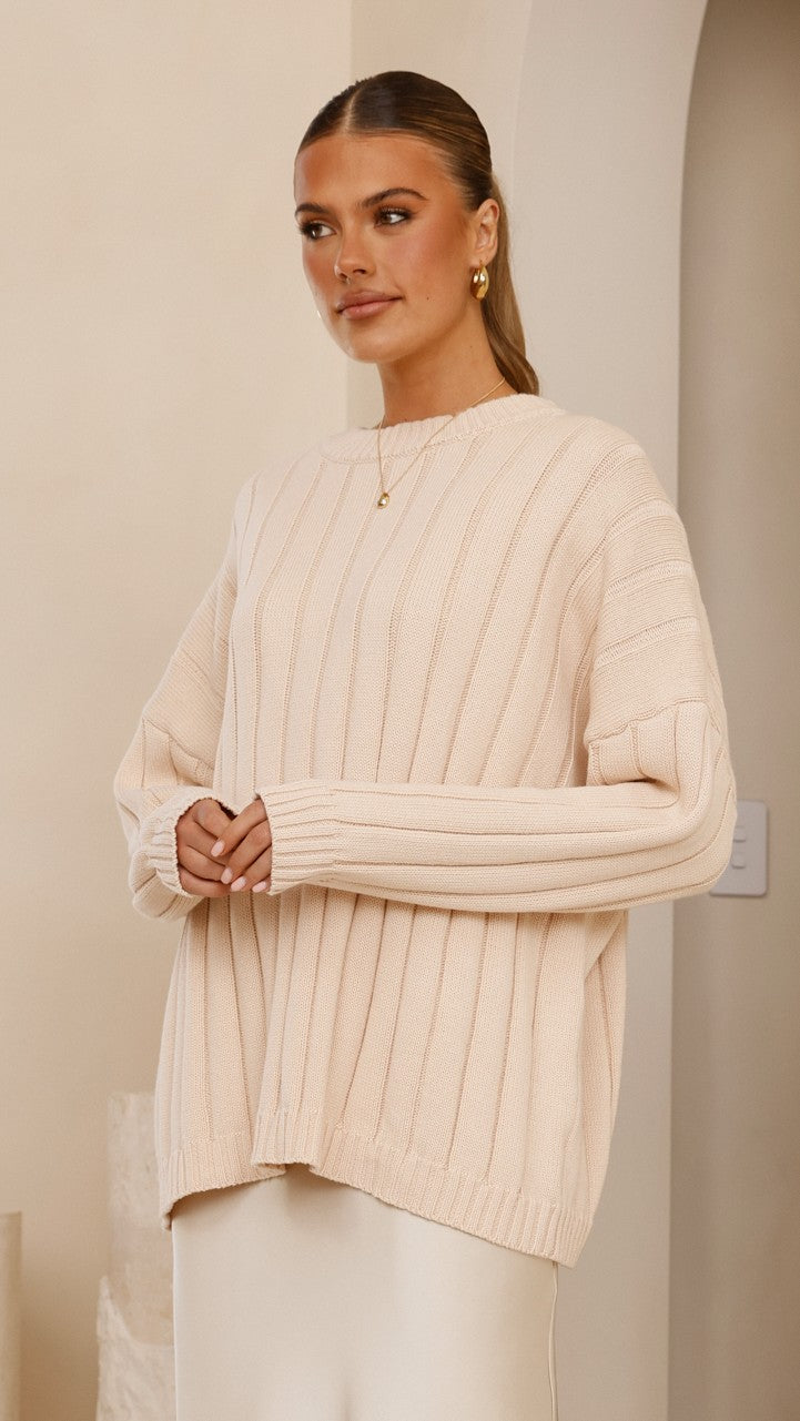Naiva Oversized Knit - Cream - Billy J