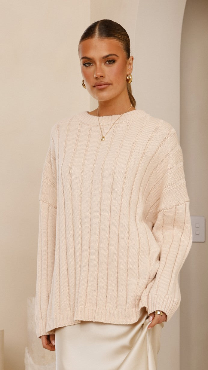 Naiva Oversized Knit - Cream - Billy J