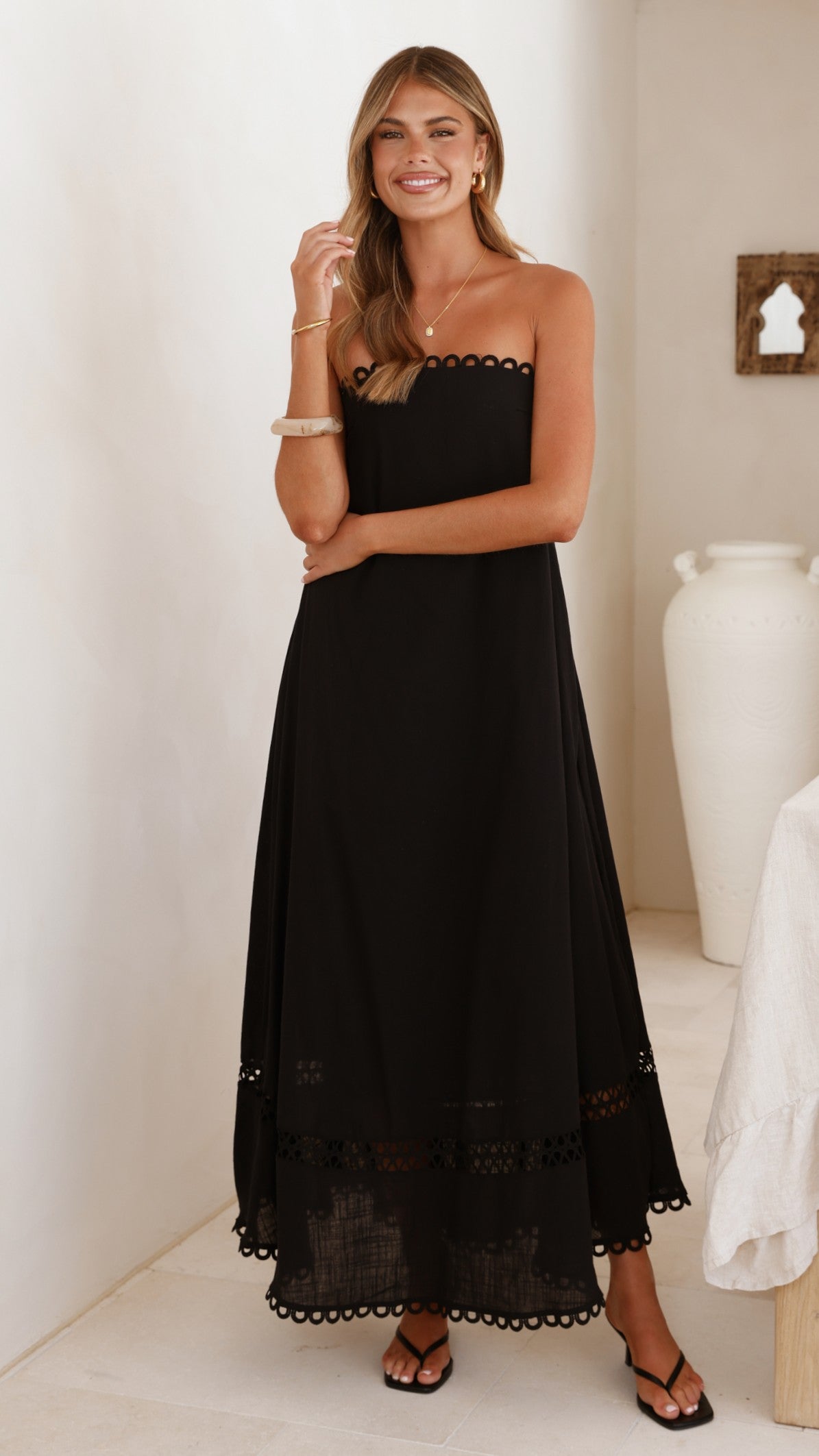 Sandra Maxi Dress - Black - Billy J