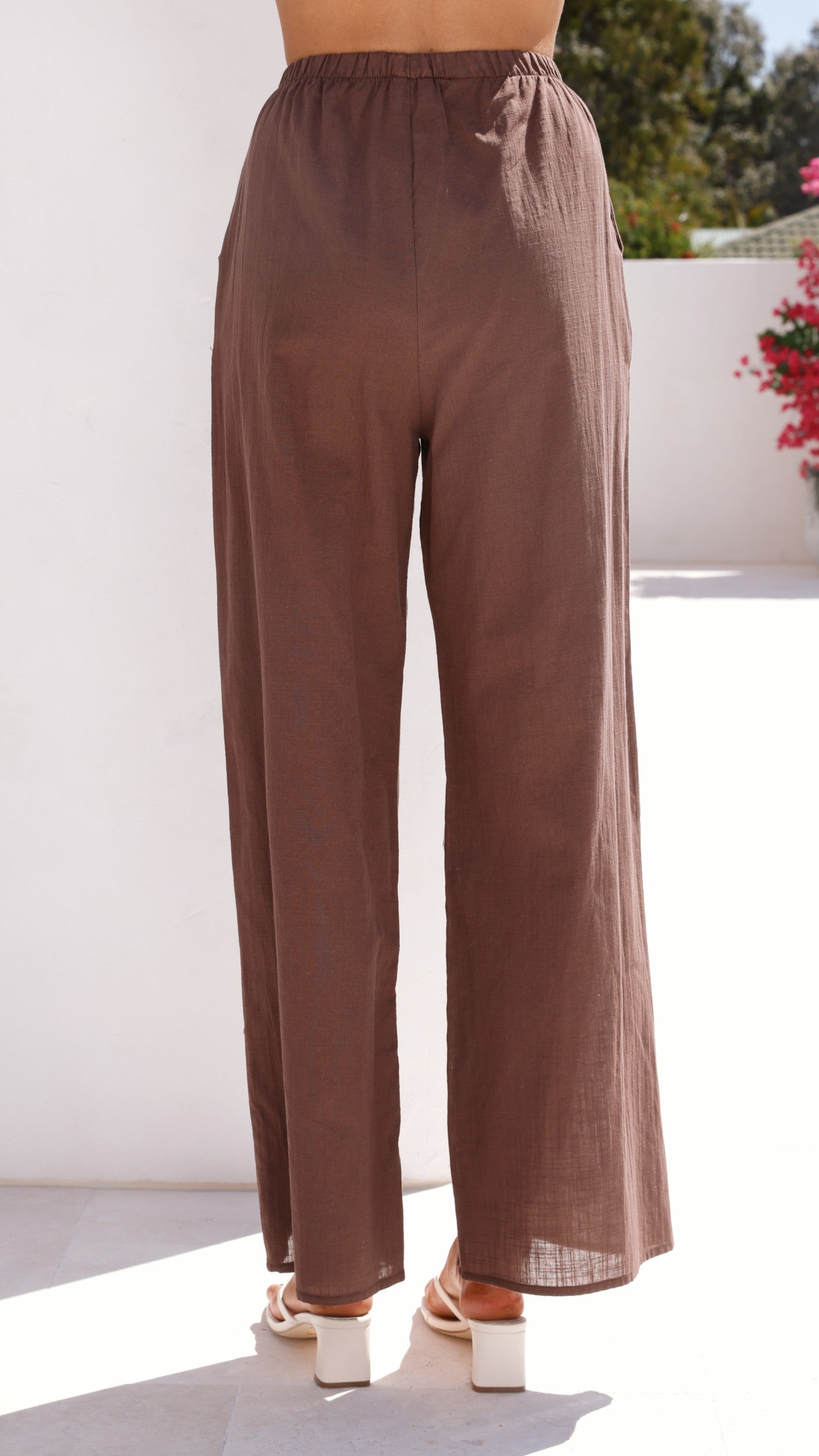 Talia Strapless Top and Pants Set - Brown - Billy J