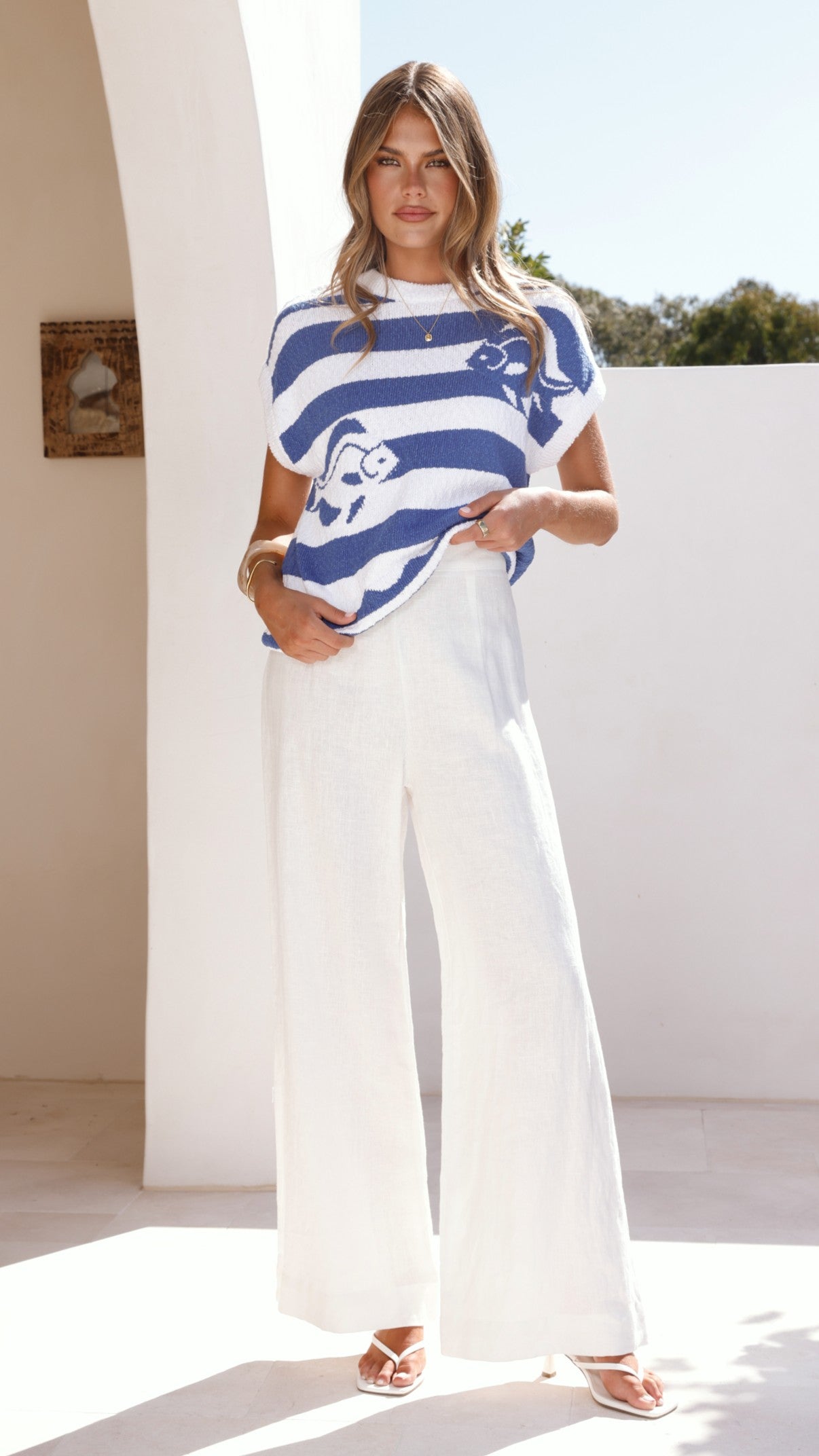 Orelia Top - Blue Stripe - Billy J