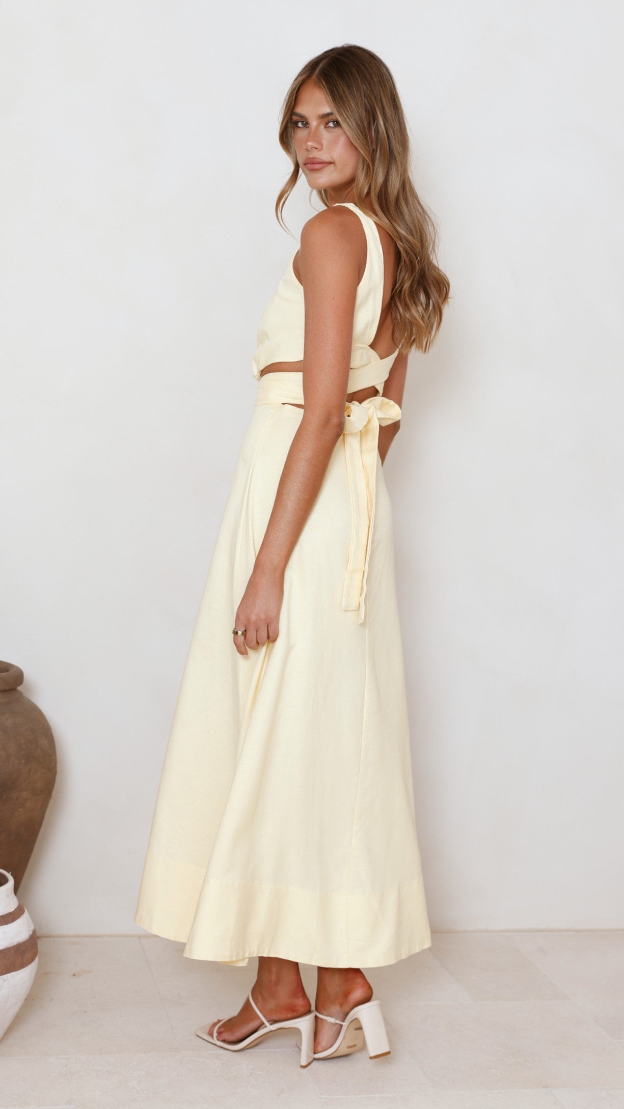 Kimberley Maxi Dress - Yellow - Billy J