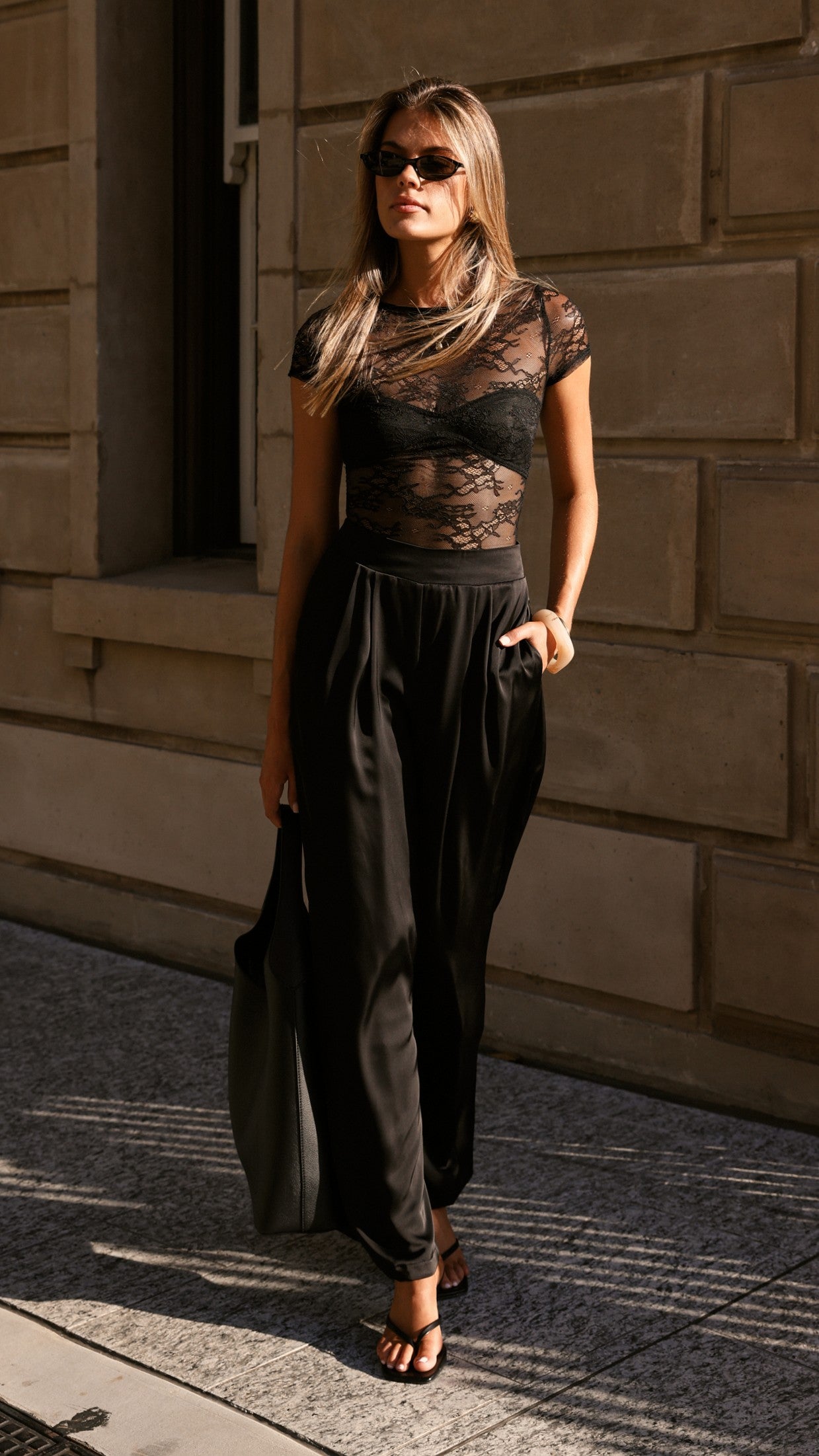 Kaylee Lace Top - Black - Billy J