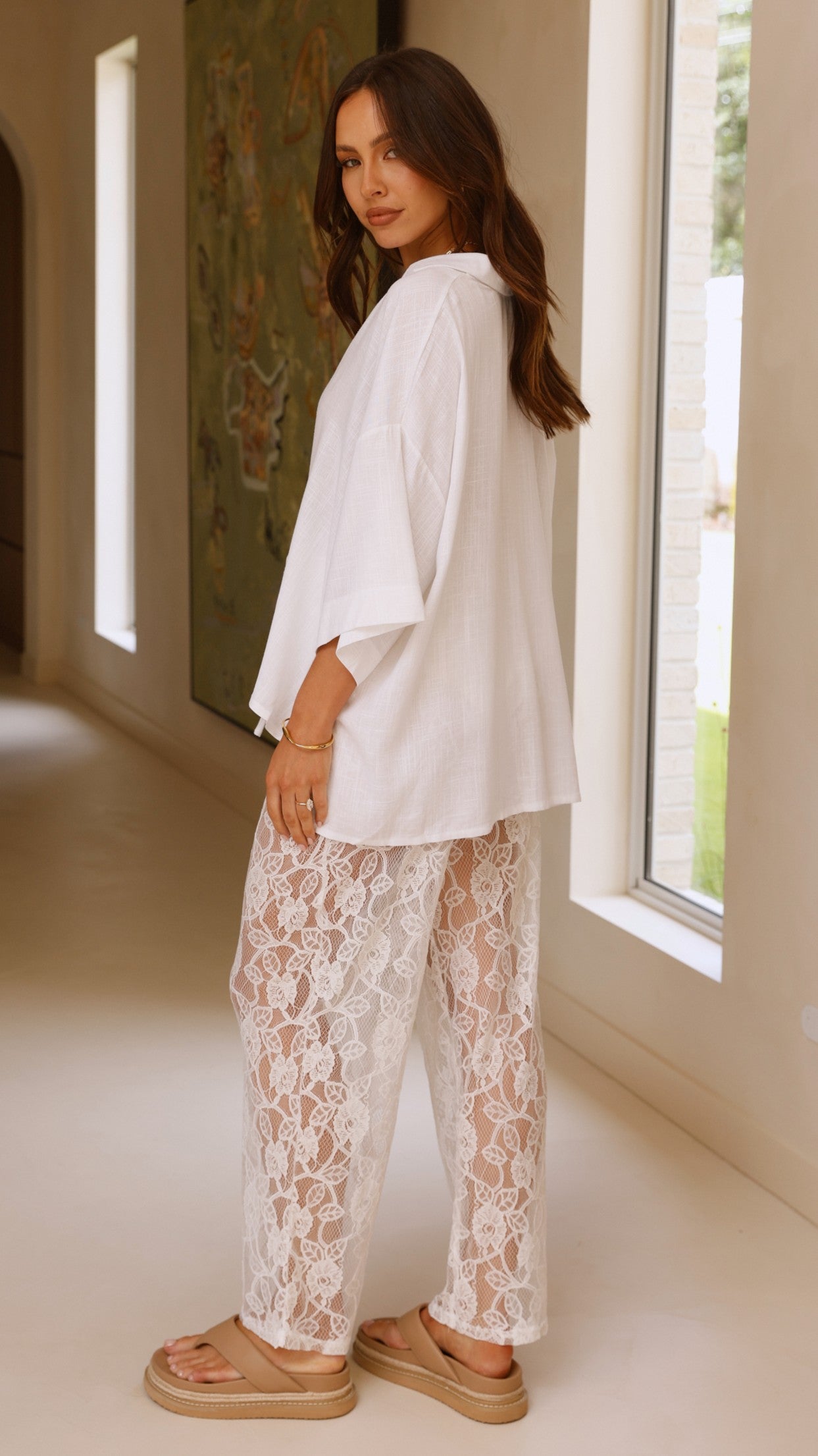 Baxter Pant - White Lace - Billy J