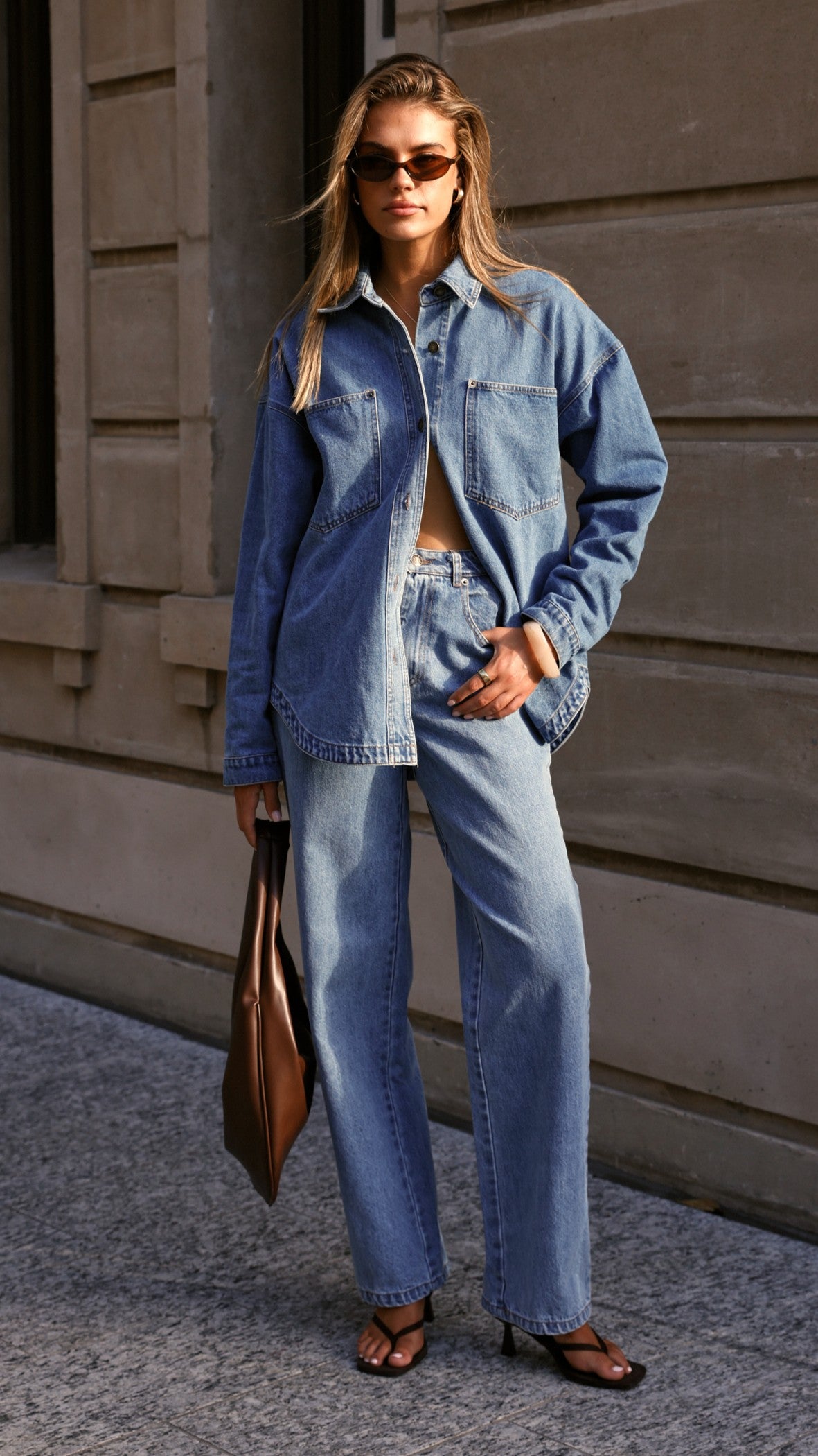 Zaeli Denim Shirt - Mid Blue - Buy Women's Denim - Billy J