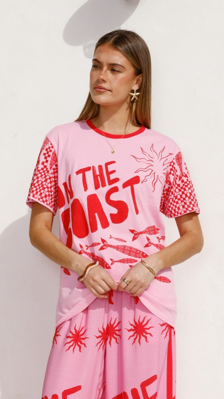 Florrie Tee - Pink/Red Tide - Billy J