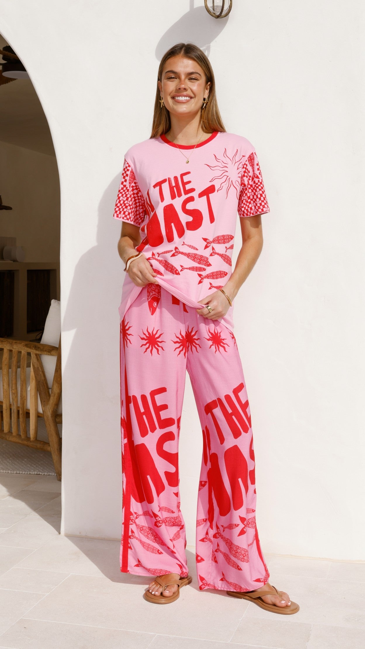Florrie Tee - Pink/Red Tide - Billy J