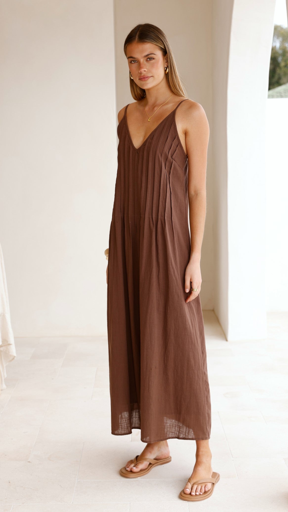 Aspen Maxi Dress - Chocolate - Billy J