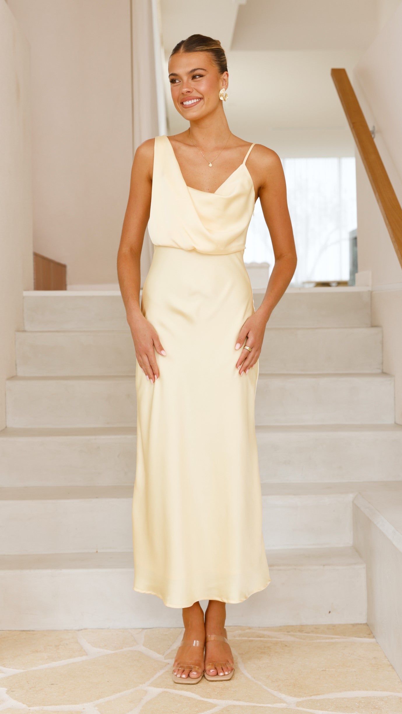 Audrey Maxi Dress - Lemon - Billy J