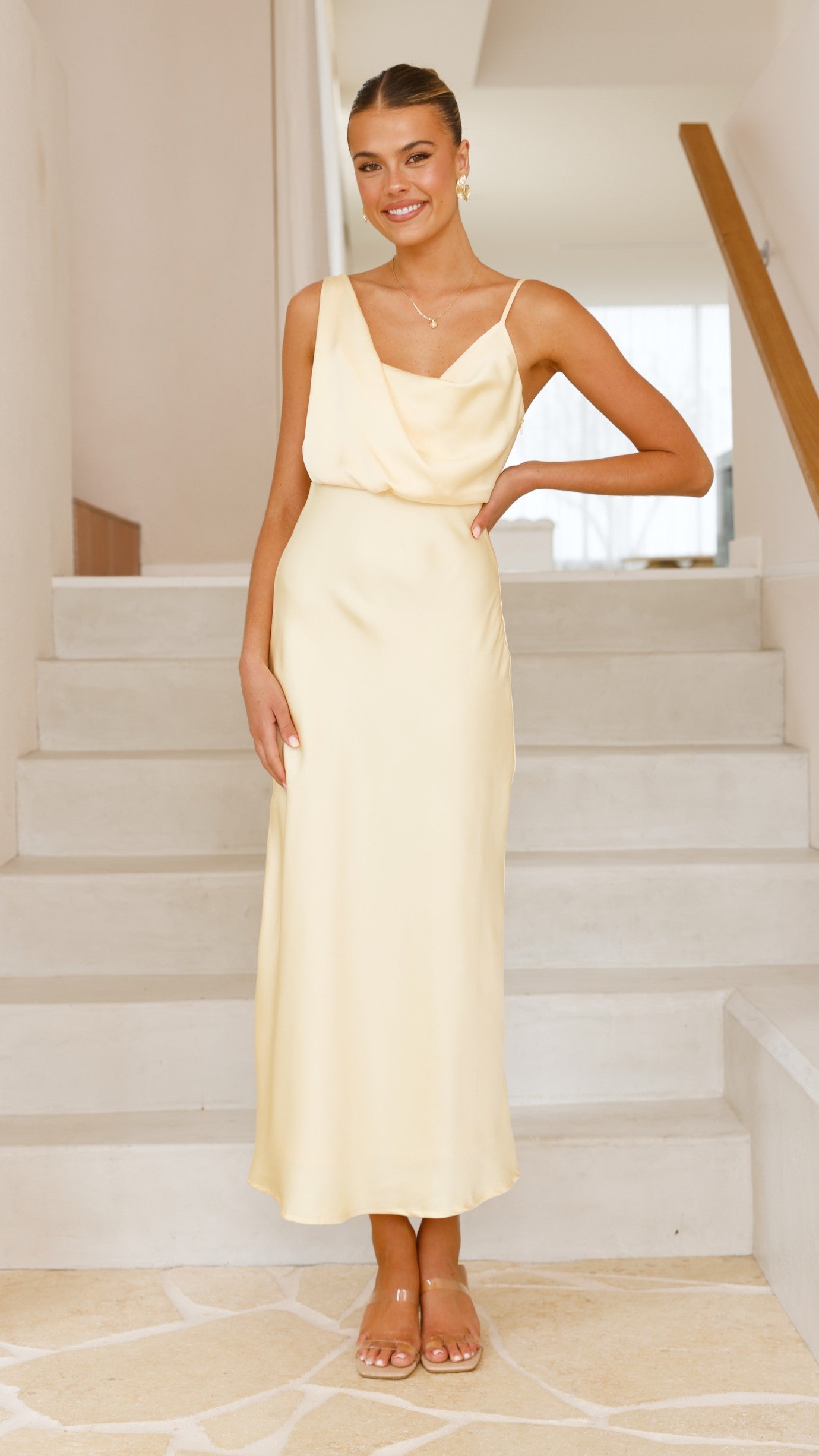 Audrey Maxi Dress - Lemon - Billy J