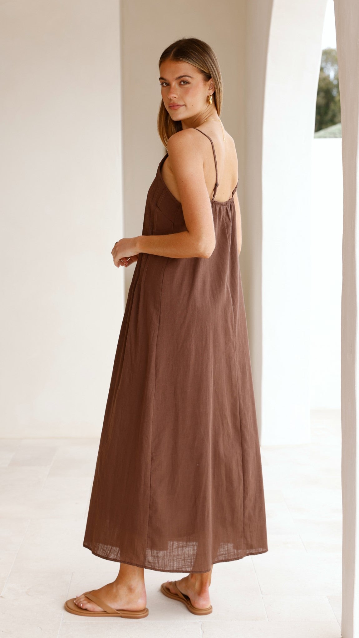 Aspen Maxi Dress - Chocolate - Billy J