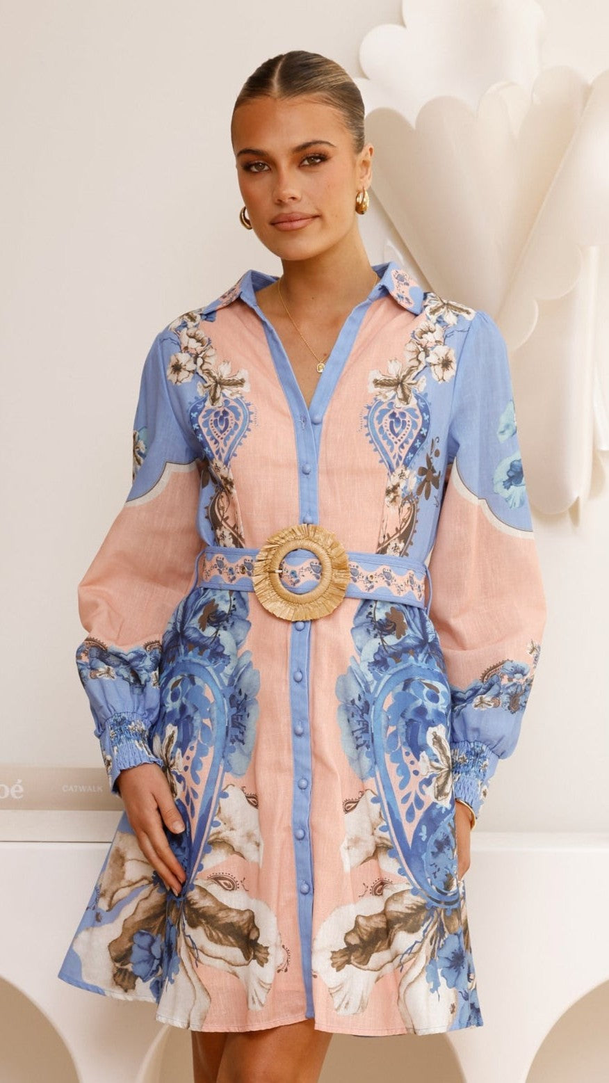 Atiah Mini Dress - Willow Blue - Billy J