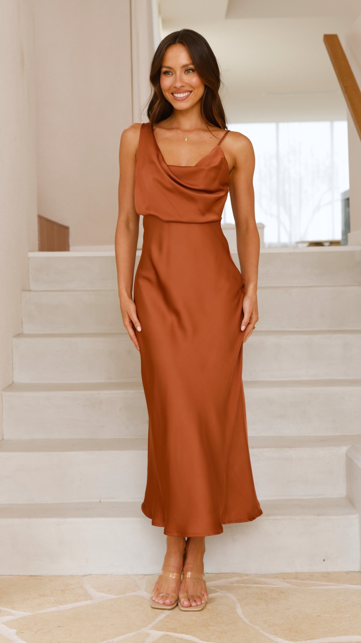 Audrey Maxi Dress - Copper - Billy J