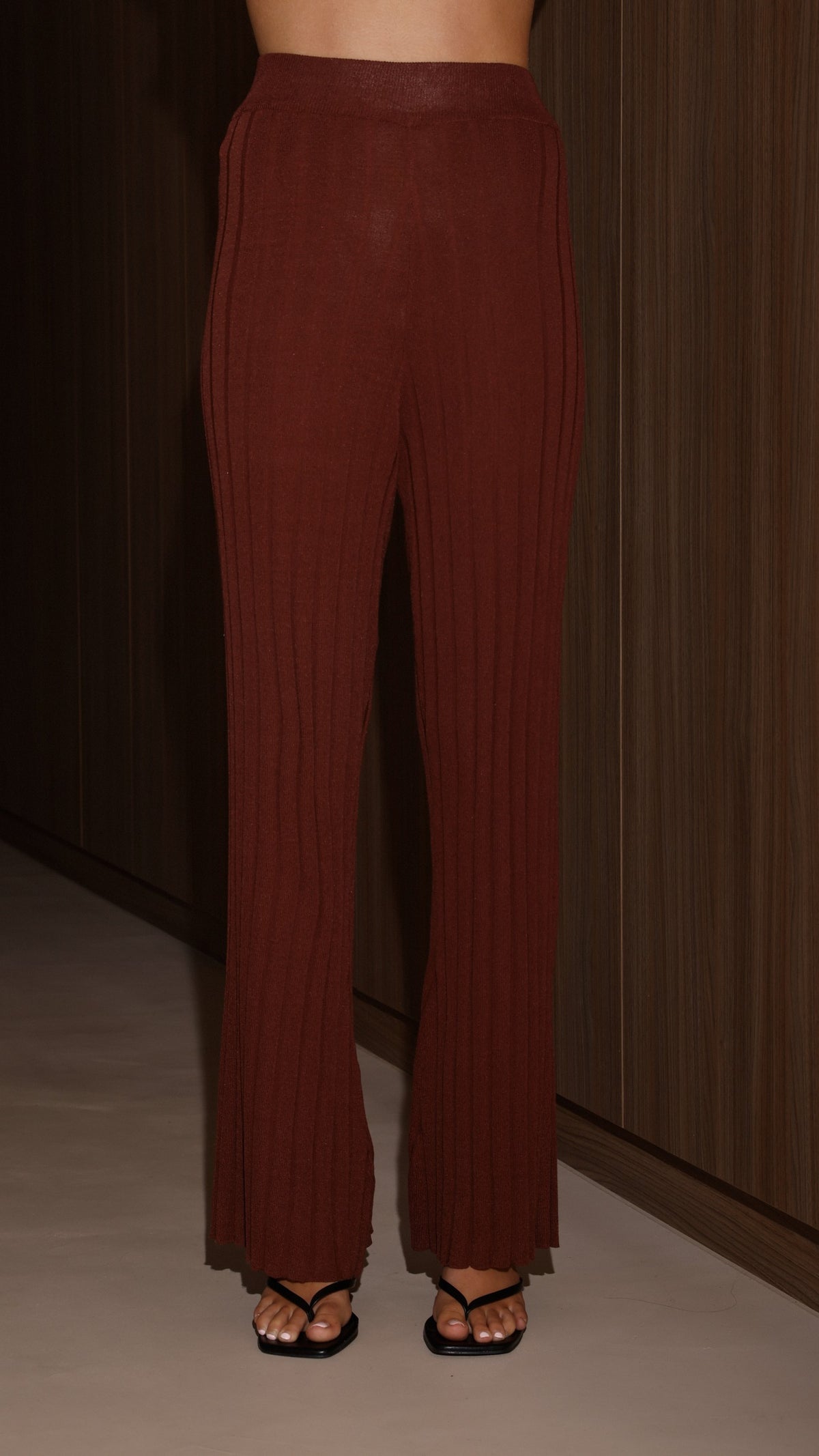 Megan Knit Pants - Chocolate - Billy J