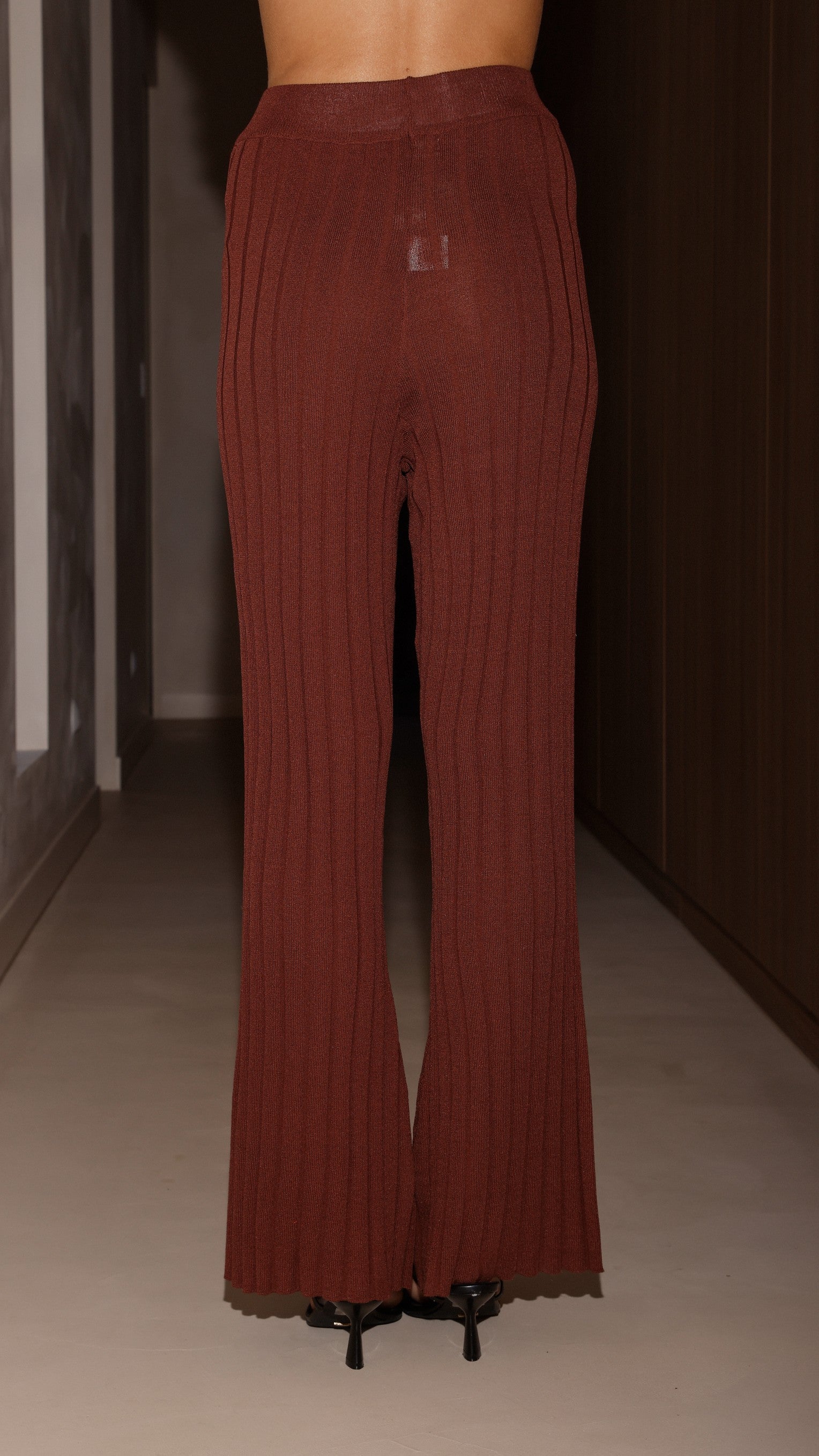 Megan Knit Pants - Chocolate - Billy J