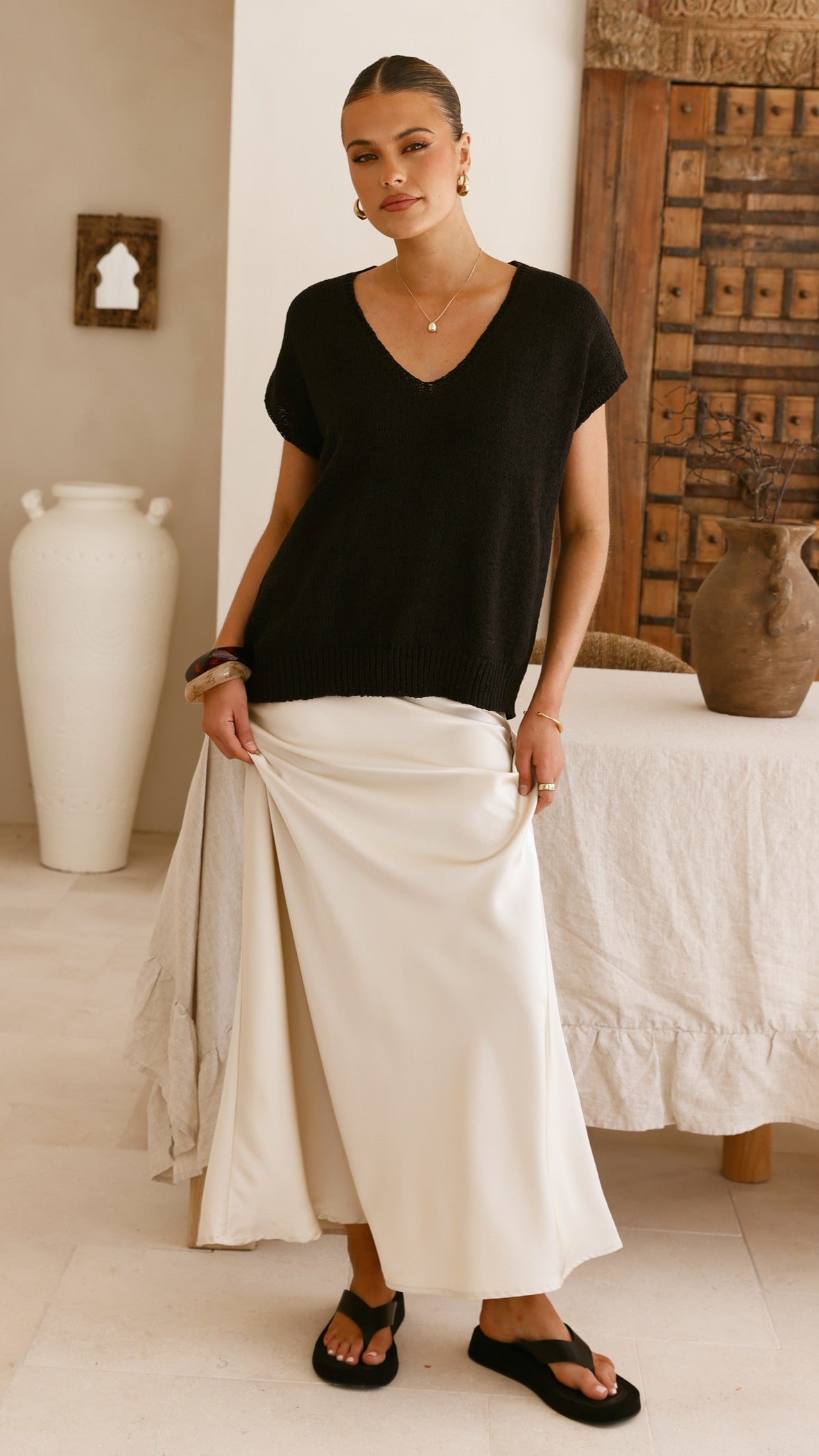Stelaria Knit Top - Black - Billy J