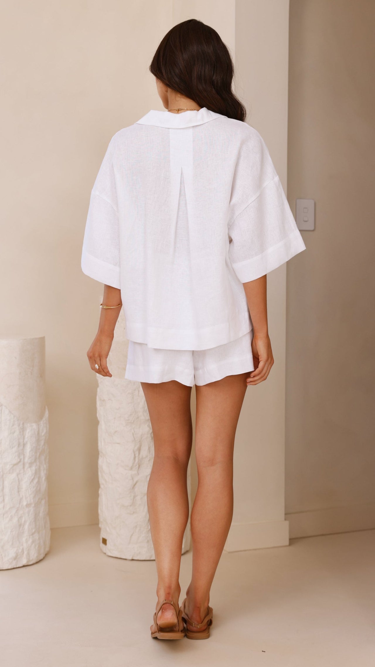 Luna Button Up Shirt - White - Billy J