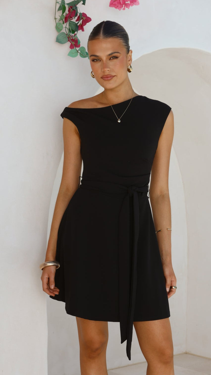 Gem Mini Dress - Black - Billy J