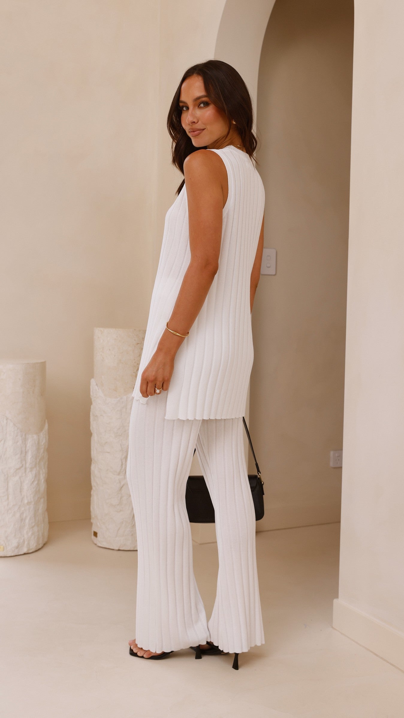 Megan Knit Top - White - Billy J