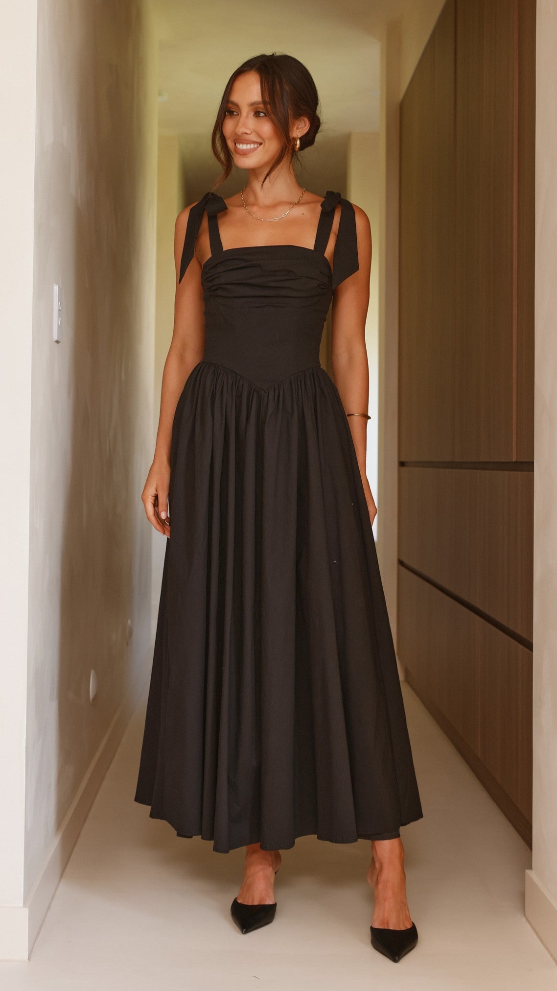 Haisley Maxi Dress - Black - Billy J
