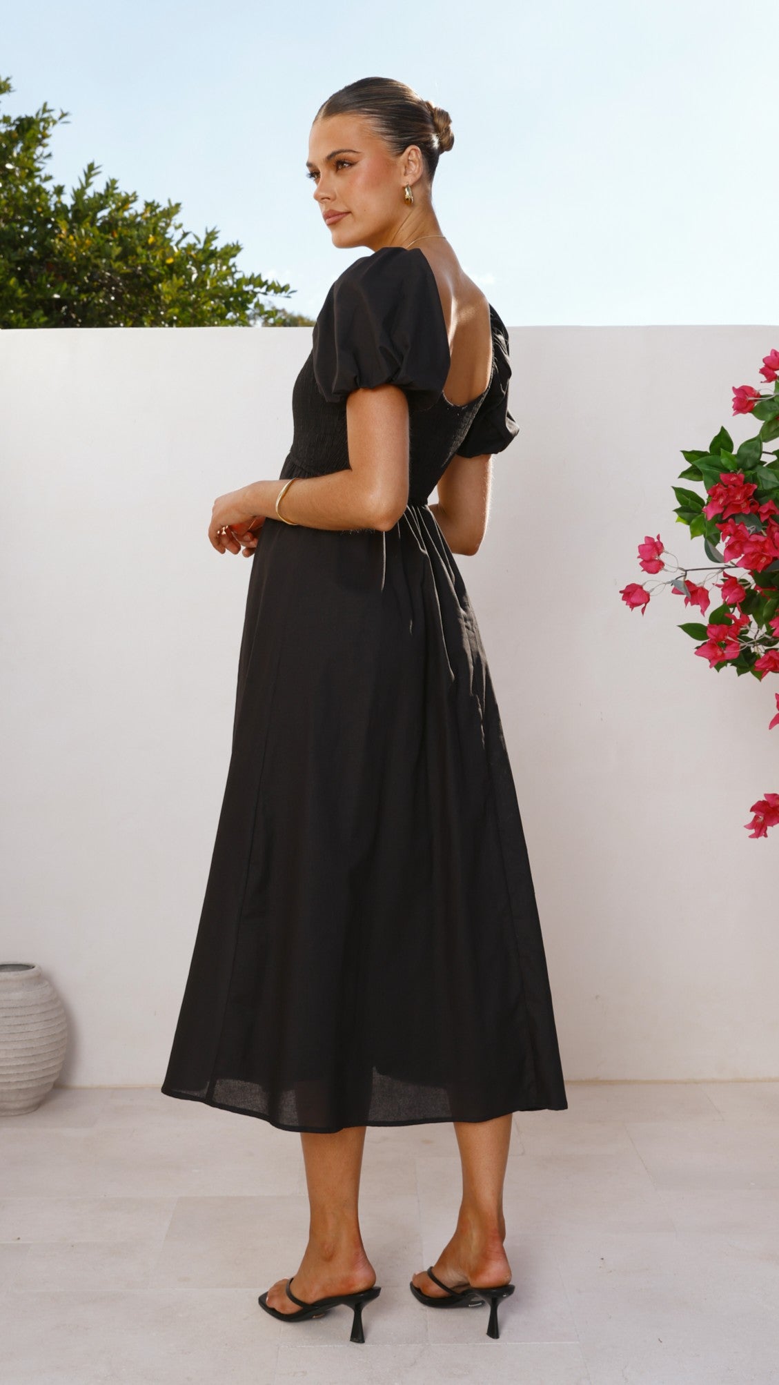 Sahirah Midi Dress - Black - Billy J