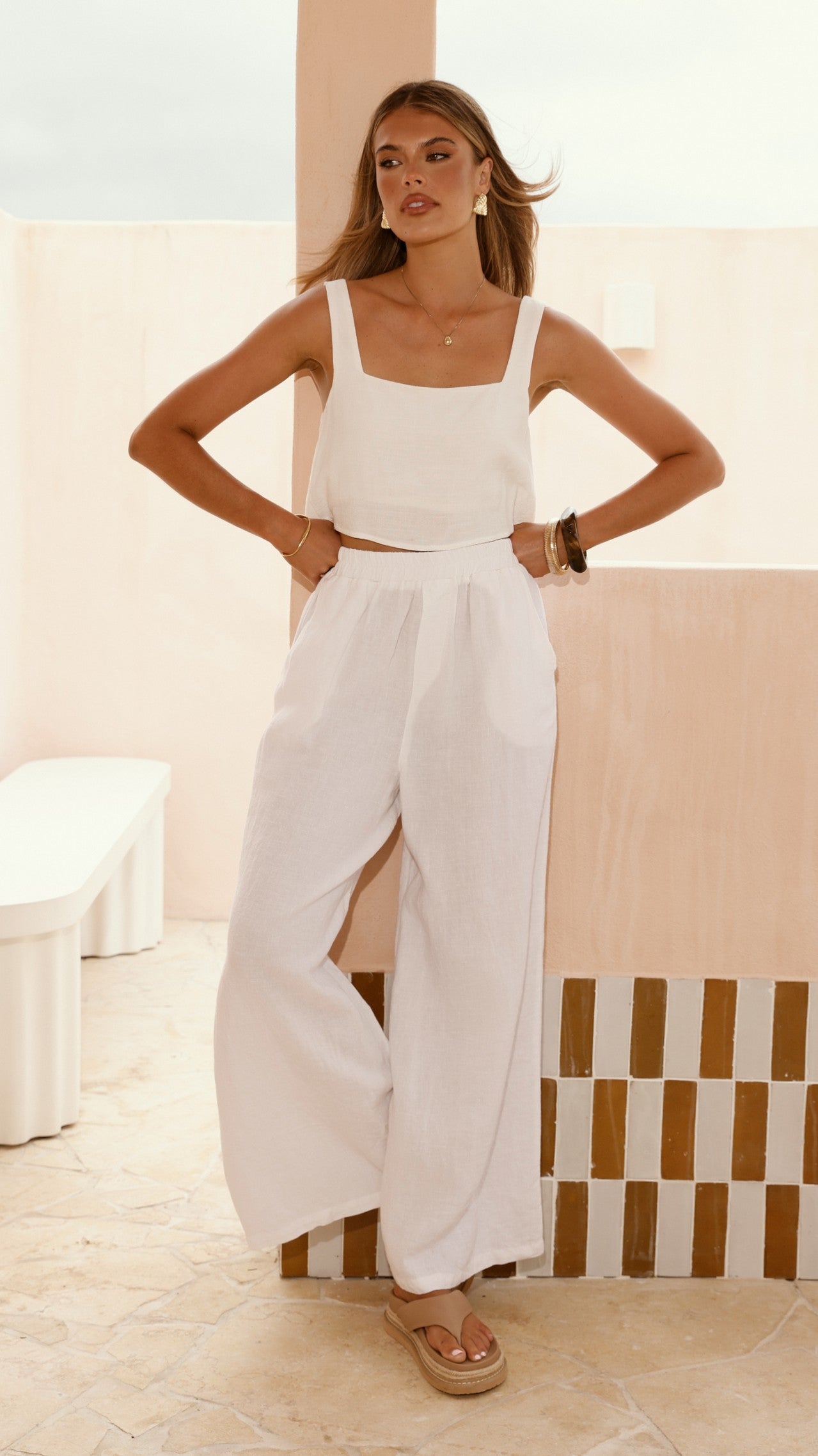 Oceana Pants - White - Billy J