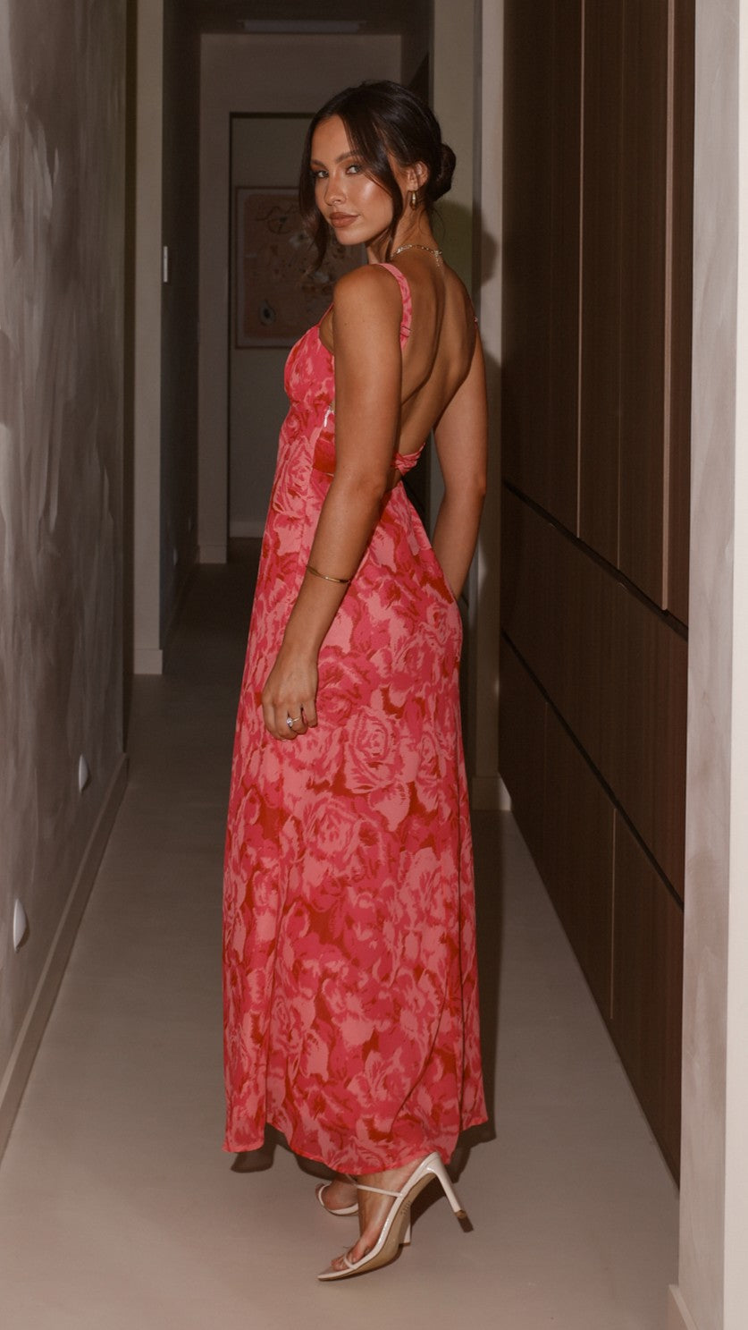 Margo Midi Dress - Pink Floral - Billy J